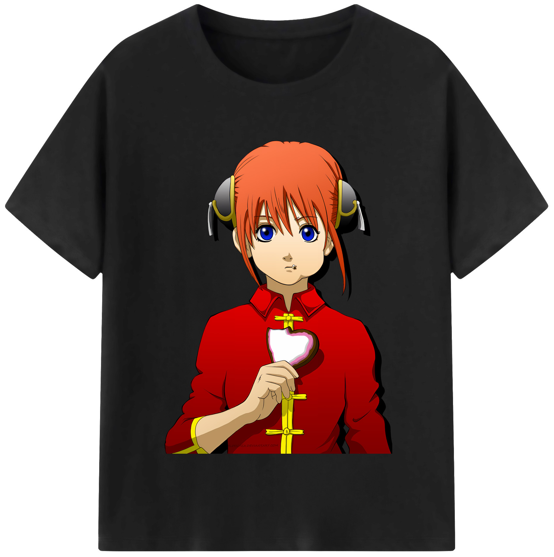 （画像用） ぎんたま 坂田銀時（さかたぎんとき） 神楽 志村新八（しむら しんぱち） GINTAMA Sakata Gintoki Kagura Shimura Shinpachi 綿100％半袖Tシャツ（フロントプリント）