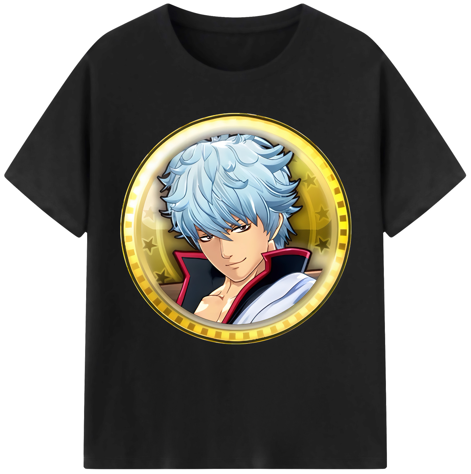 （画像用） ぎんたま 坂田銀時（さかたぎんとき） 神楽 志村新八（しむら しんぱち） GINTAMA Sakata Gintoki Kagura Shimura Shinpachi 綿100％半袖Tシャツ（フロントプリント）