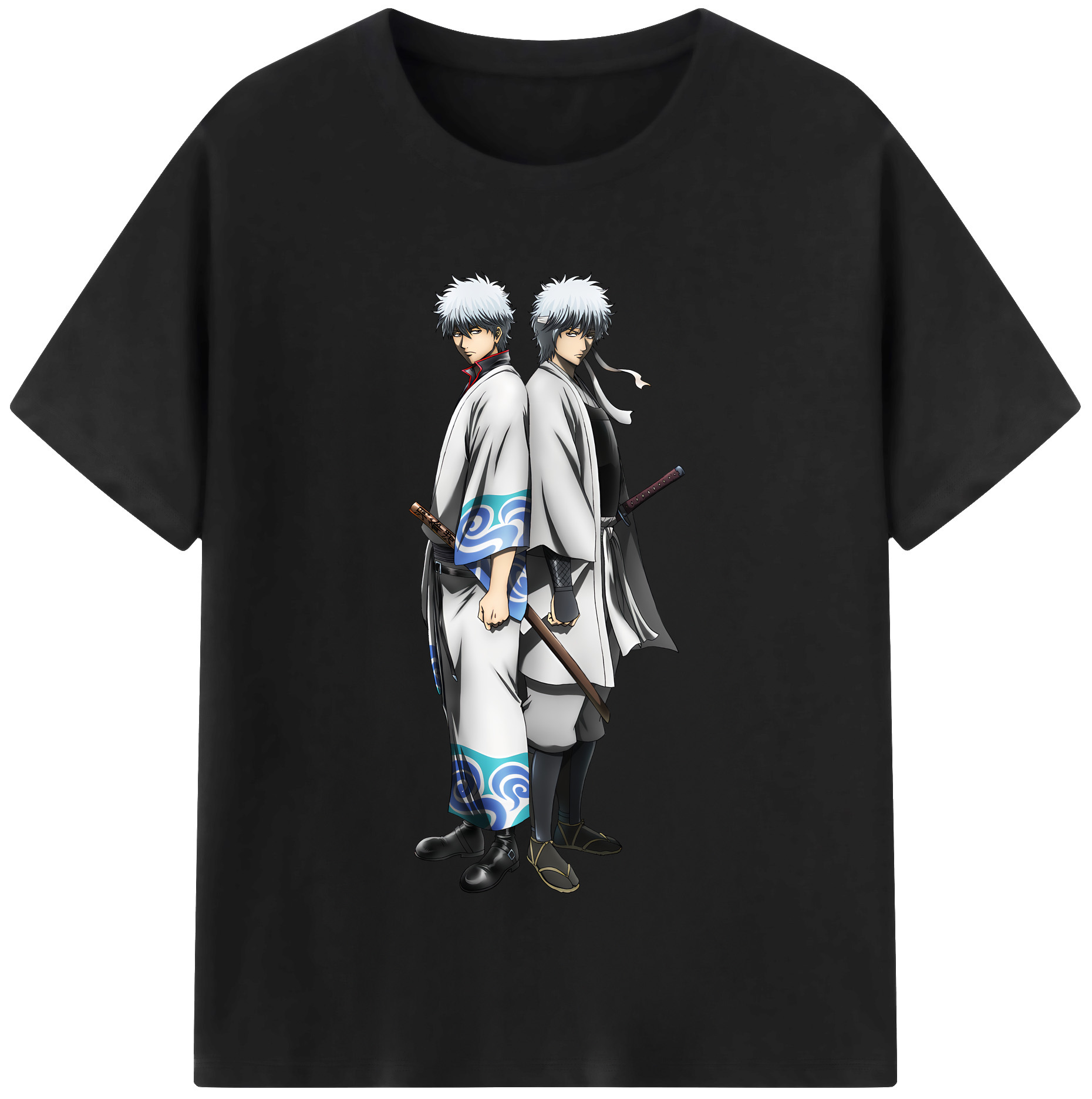 （画像用） ぎんたま 坂田銀時（さかたぎんとき） 神楽 志村新八（しむら しんぱち） GINTAMA Sakata Gintoki Kagura Shimura Shinpachi 綿100％半袖Tシャツ（フロントプリント）