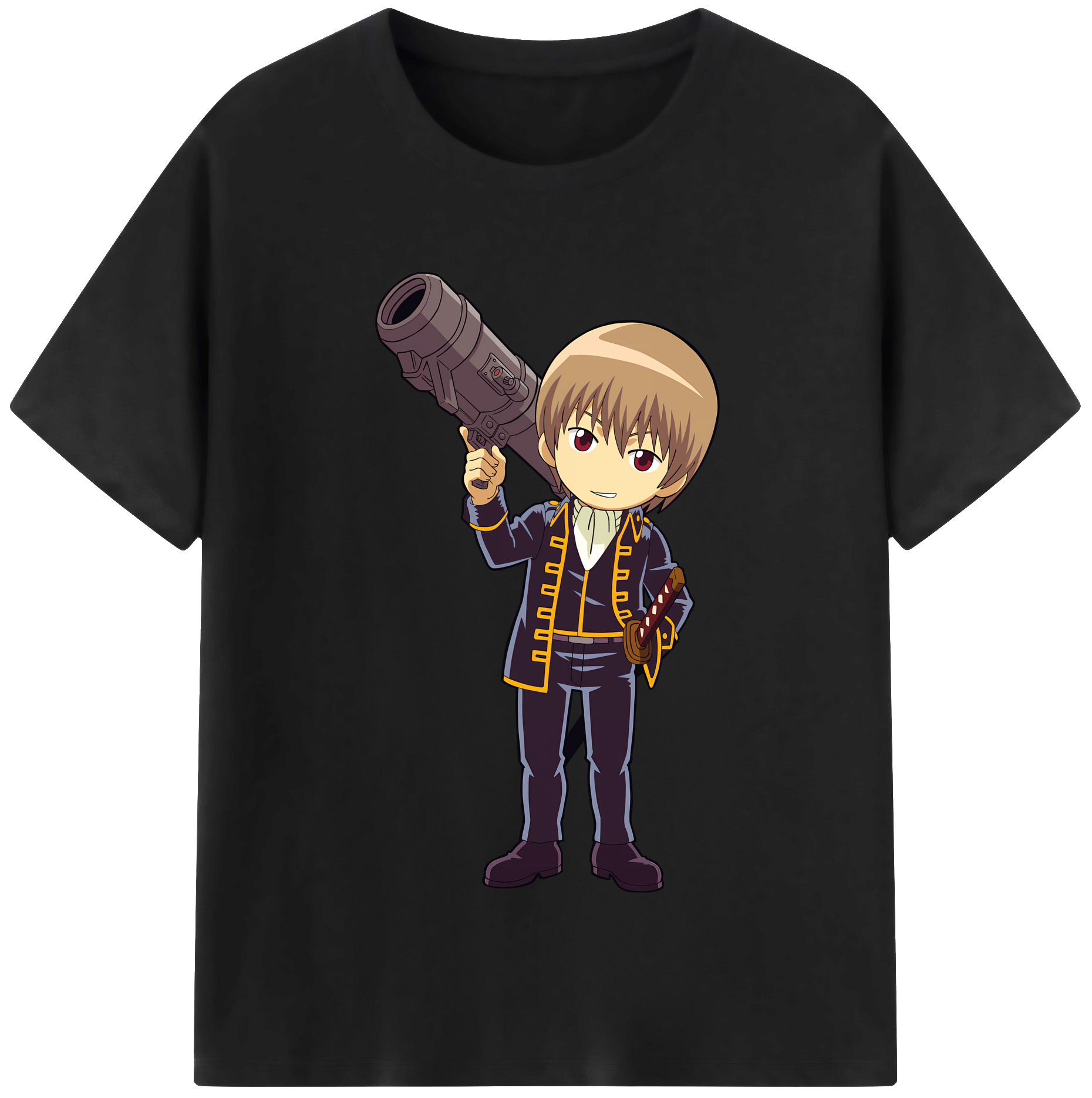 （画像用） ぎんたま 坂田銀時（さかたぎんとき） 神楽 志村新八（しむら しんぱち） GINTAMA Sakata Gintoki Kagura Shimura Shinpachi 綿100％半袖Tシャツ（フロントプリント）