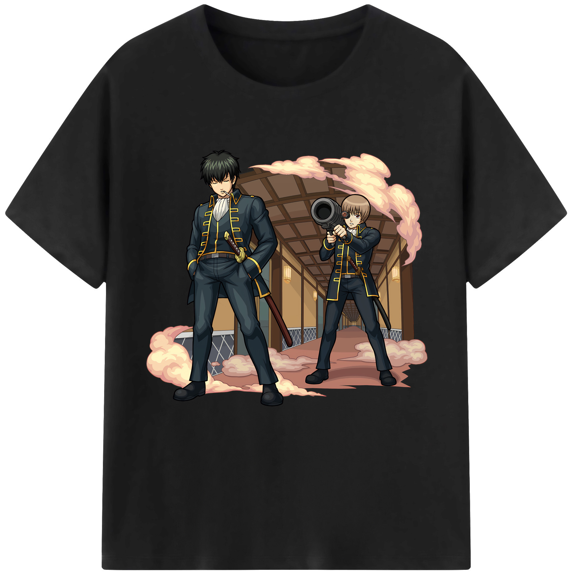 （画像用） ぎんたま 坂田銀時（さかたぎんとき） 神楽 志村新八（しむら しんぱち） GINTAMA Sakata Gintoki Kagura Shimura Shinpachi 綿100％半袖Tシャツ（フロントプリント）