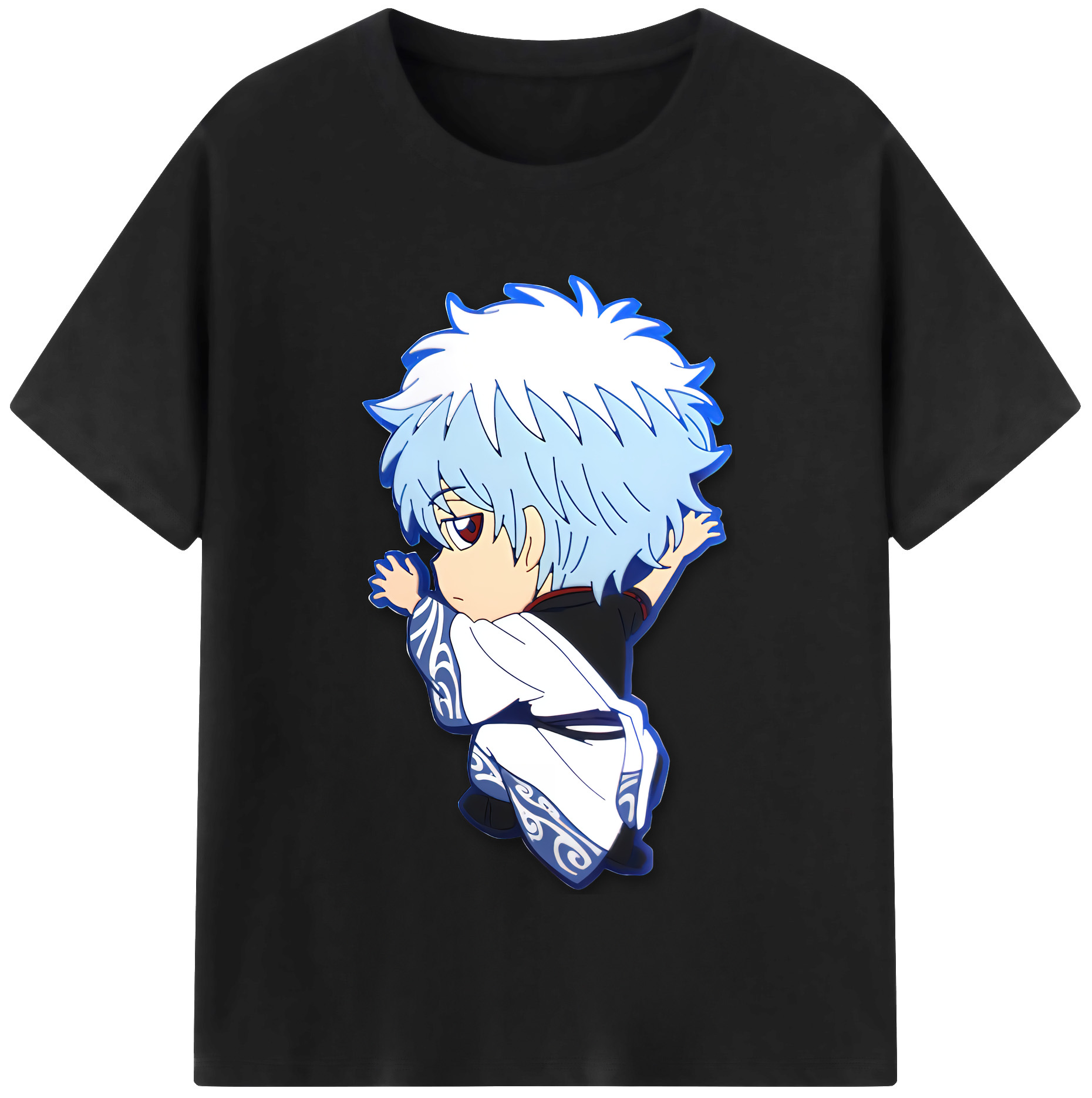 （画像用） ぎんたま 坂田銀時（さかたぎんとき） 神楽 志村新八（しむら しんぱち） GINTAMA Sakata Gintoki Kagura Shimura Shinpachi 綿100％半袖Tシャツ（フロントプリント）