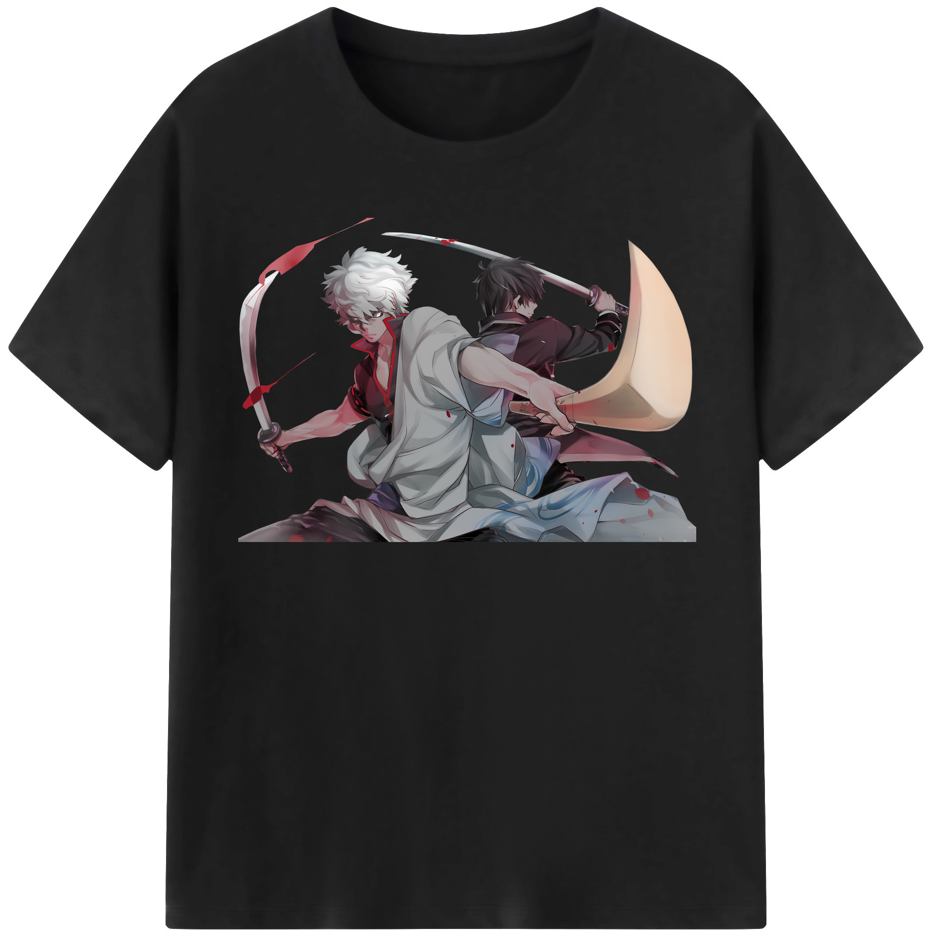 （画像用） ぎんたま 坂田銀時（さかたぎんとき） 神楽 志村新八（しむら しんぱち） GINTAMA Sakata Gintoki Kagura Shimura Shinpachi 綿100％半袖Tシャツ（フロントプリント）