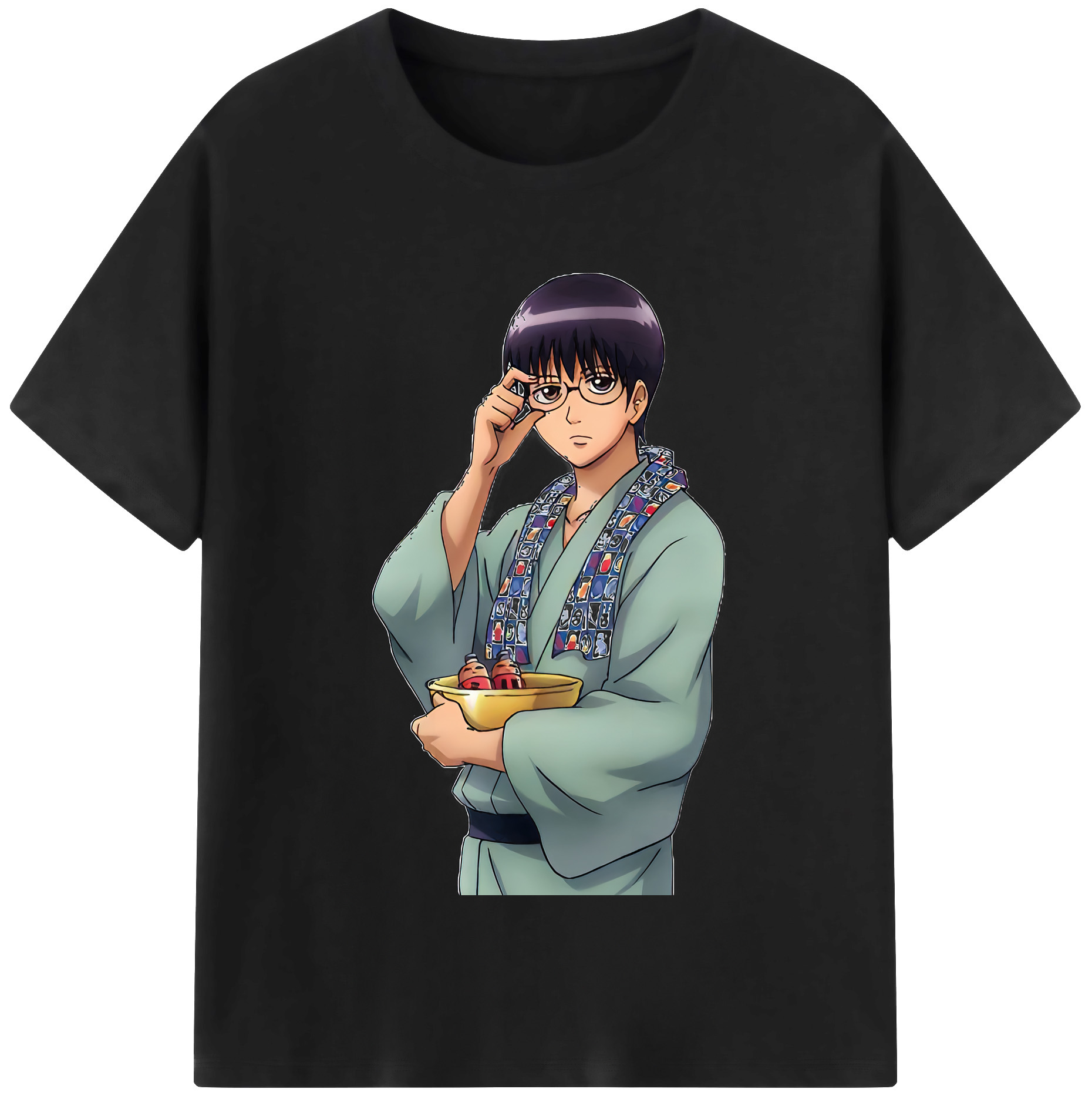 （画像用） ぎんたま 坂田銀時（さかたぎんとき） 神楽 志村新八（しむら しんぱち） GINTAMA Sakata Gintoki Kagura Shimura Shinpachi 綿100％半袖Tシャツ（フロントプリント）