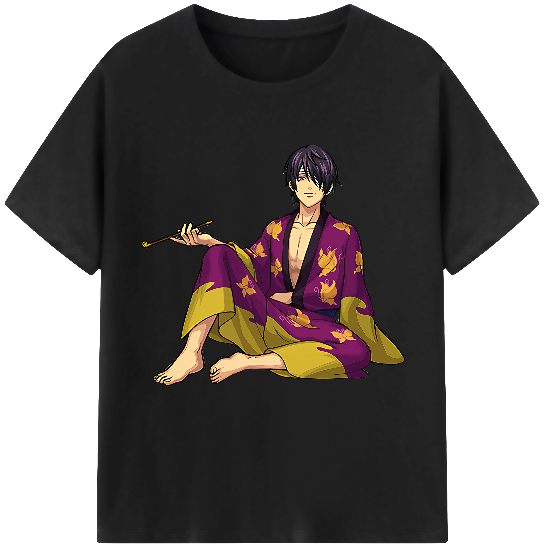 （画像用） ぎんたま 坂田銀時（さかたぎんとき） 神楽 志村新八（しむら しんぱち） GINTAMA Sakata Gintoki Kagura Shimura Shinpachi 綿100％半袖Tシャツ（フロントプリント）