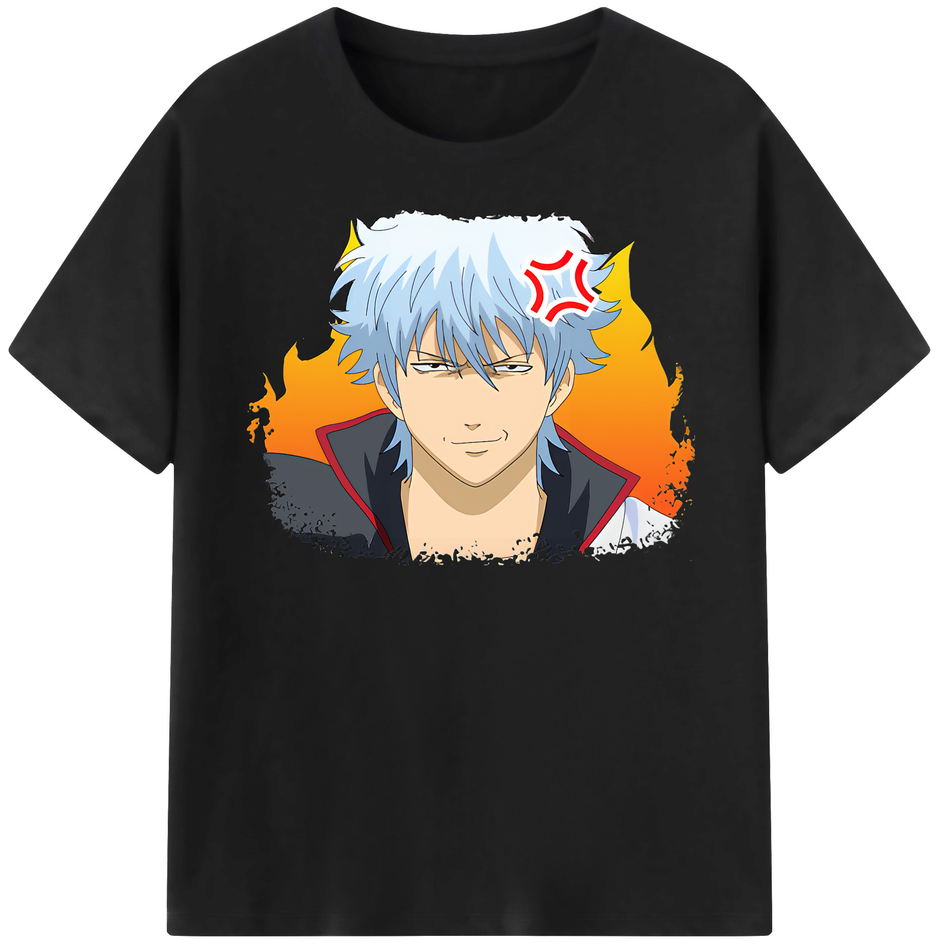 （画像用） ぎんたま 坂田銀時（さかたぎんとき） 神楽 志村新八（しむら しんぱち） GINTAMA Sakata Gintoki Kagura Shimura Shinpachi 綿100％半袖Tシャツ（フロントプリント）