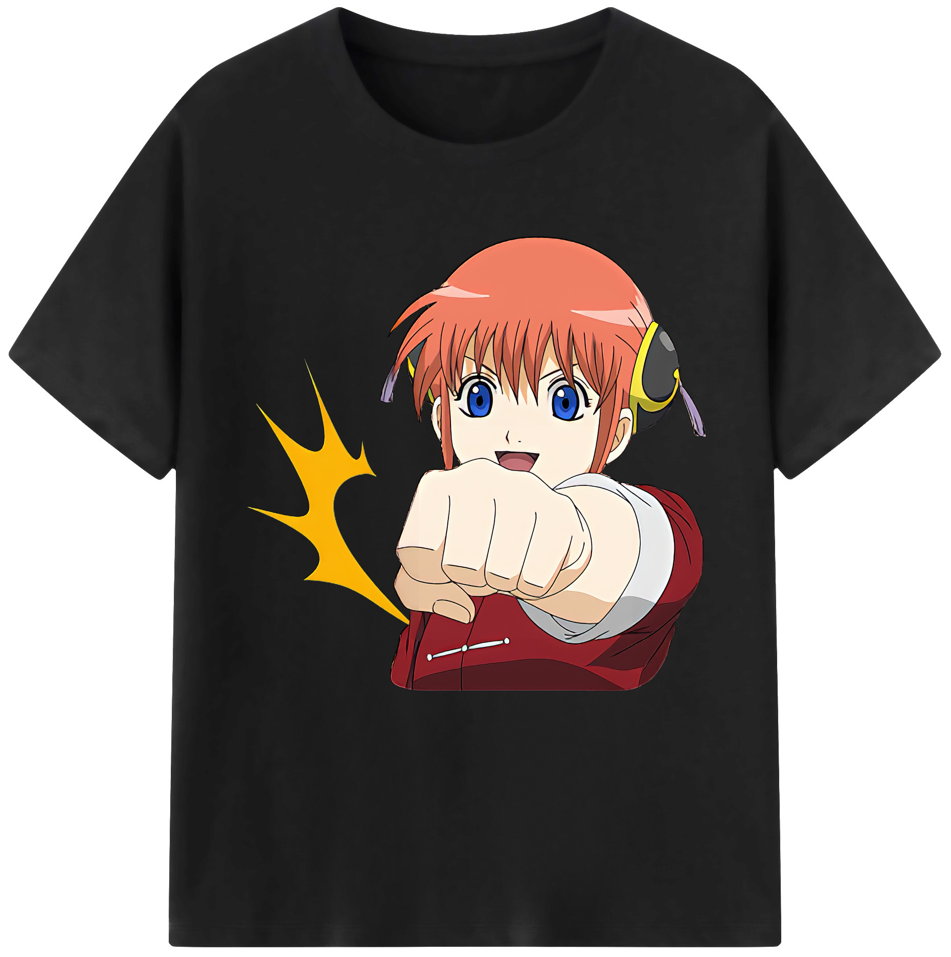 （画像用） ぎんたま 坂田銀時（さかたぎんとき） 神楽 志村新八（しむら しんぱち） GINTAMA Sakata Gintoki Kagura Shimura Shinpachi 綿100％半袖Tシャツ（フロントプリント）