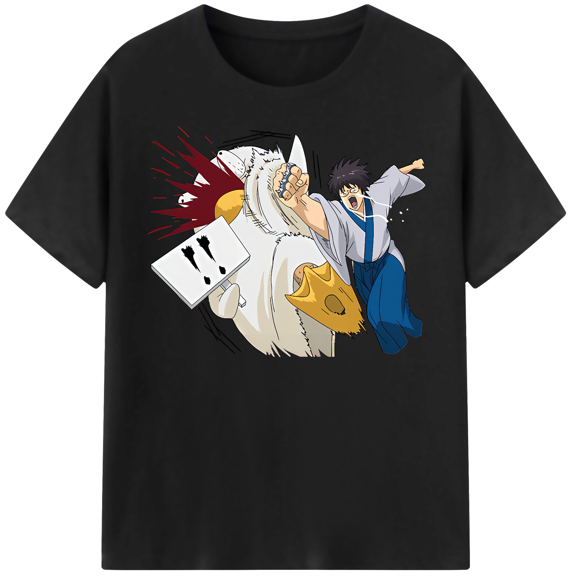 （画像用） ぎんたま 坂田銀時（さかたぎんとき） 神楽 志村新八（しむら しんぱち） GINTAMA Sakata Gintoki Kagura Shimura Shinpachi 綿100％半袖Tシャツ（フロントプリント）