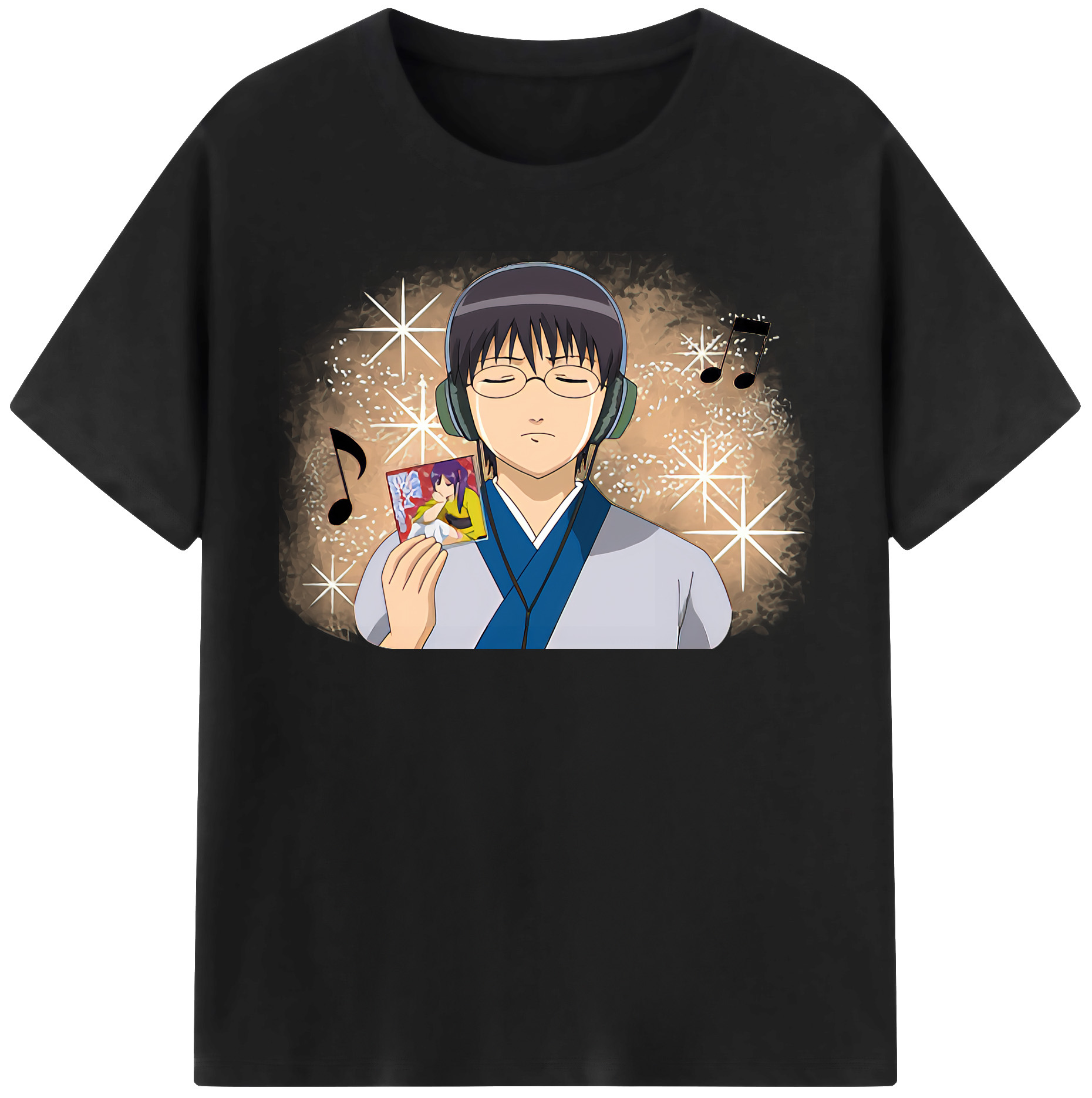 （画像用） ぎんたま 坂田銀時（さかたぎんとき） 神楽 志村新八（しむら しんぱち） GINTAMA Sakata Gintoki Kagura Shimura Shinpachi 綿100％半袖Tシャツ（フロントプリント）