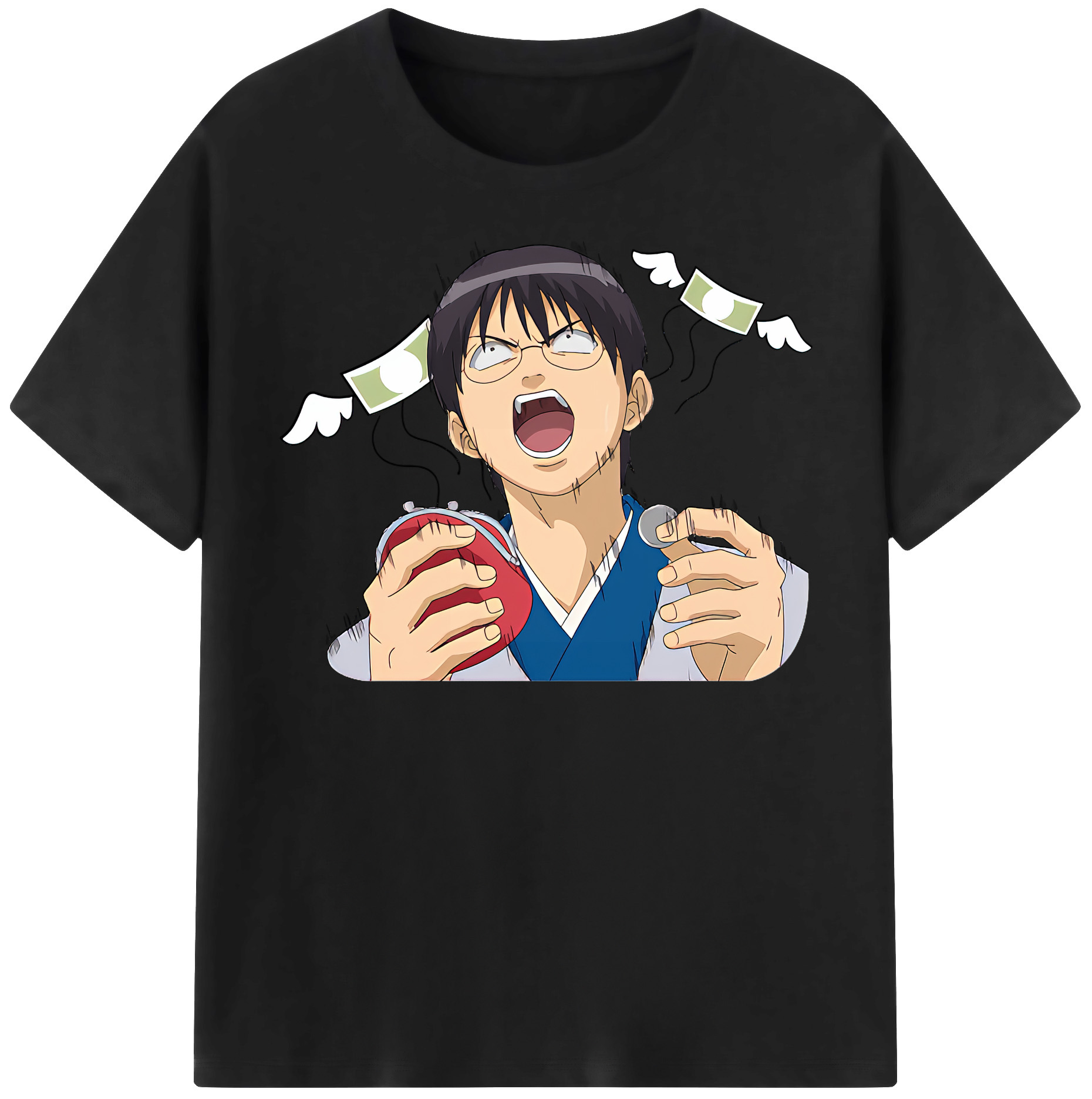 （画像用） ぎんたま 坂田銀時（さかたぎんとき） 神楽 志村新八（しむら しんぱち） GINTAMA Sakata Gintoki Kagura Shimura Shinpachi 綿100％半袖Tシャツ（フロントプリント）