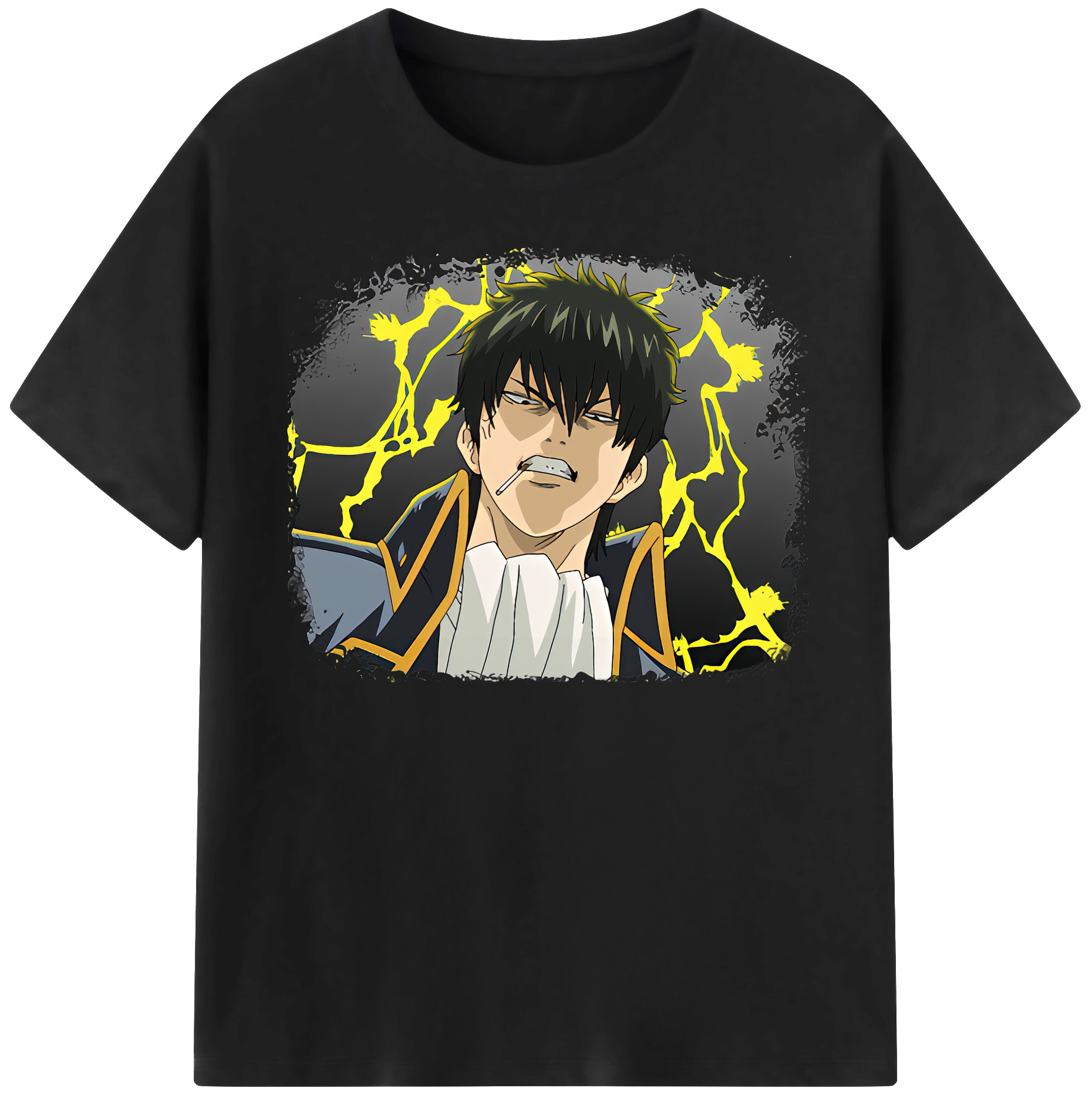 （画像用） ぎんたま 坂田銀時（さかたぎんとき） 神楽 志村新八（しむら しんぱち） GINTAMA Sakata Gintoki Kagura Shimura Shinpachi 綿100％半袖Tシャツ（フロントプリント）