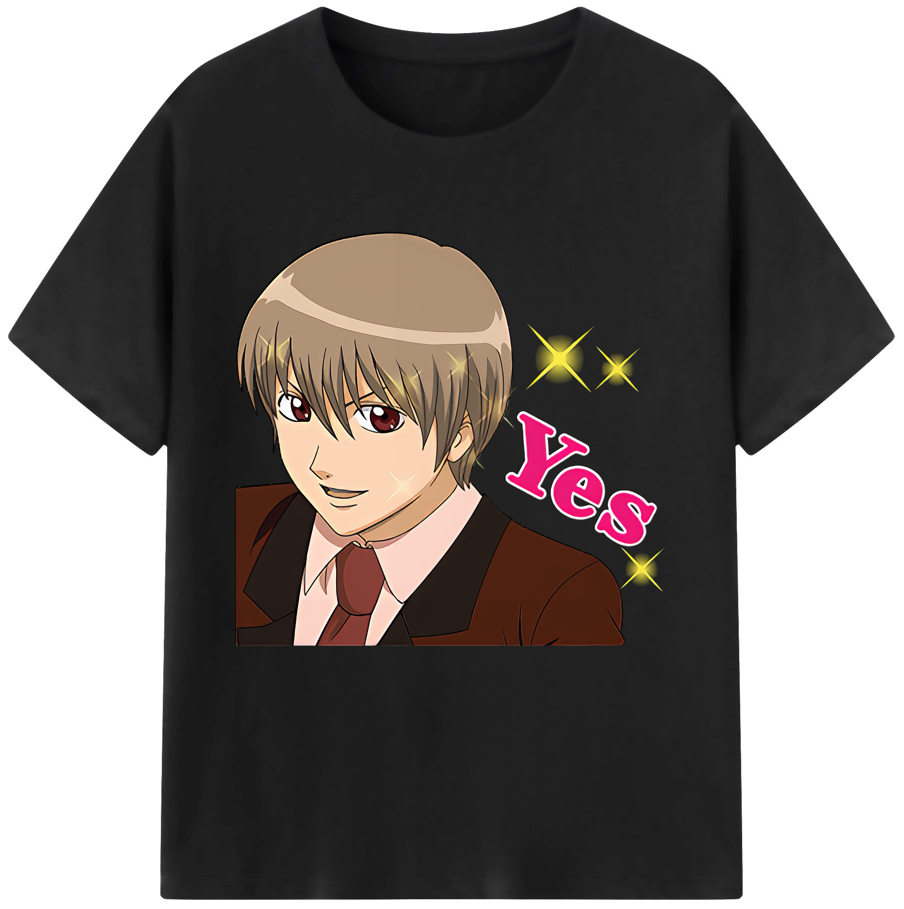 （画像用） ぎんたま 坂田銀時（さかたぎんとき） 神楽 志村新八（しむら しんぱち） GINTAMA Sakata Gintoki Kagura Shimura Shinpachi 綿100％半袖Tシャツ（フロントプリント）