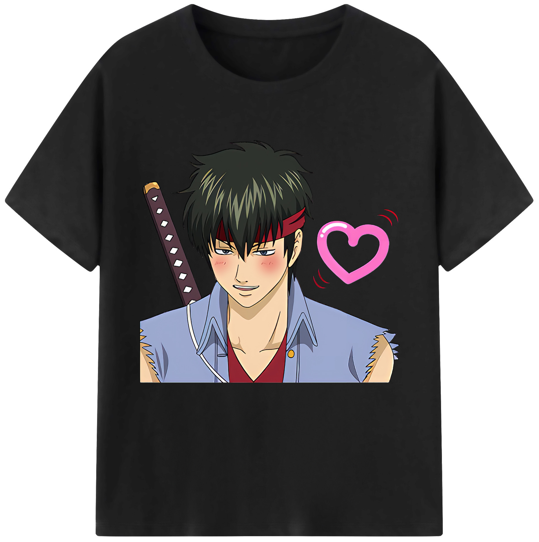（画像用） ぎんたま 坂田銀時（さかたぎんとき） 神楽 志村新八（しむら しんぱち） GINTAMA Sakata Gintoki Kagura Shimura Shinpachi 綿100％半袖Tシャツ（フロントプリント）