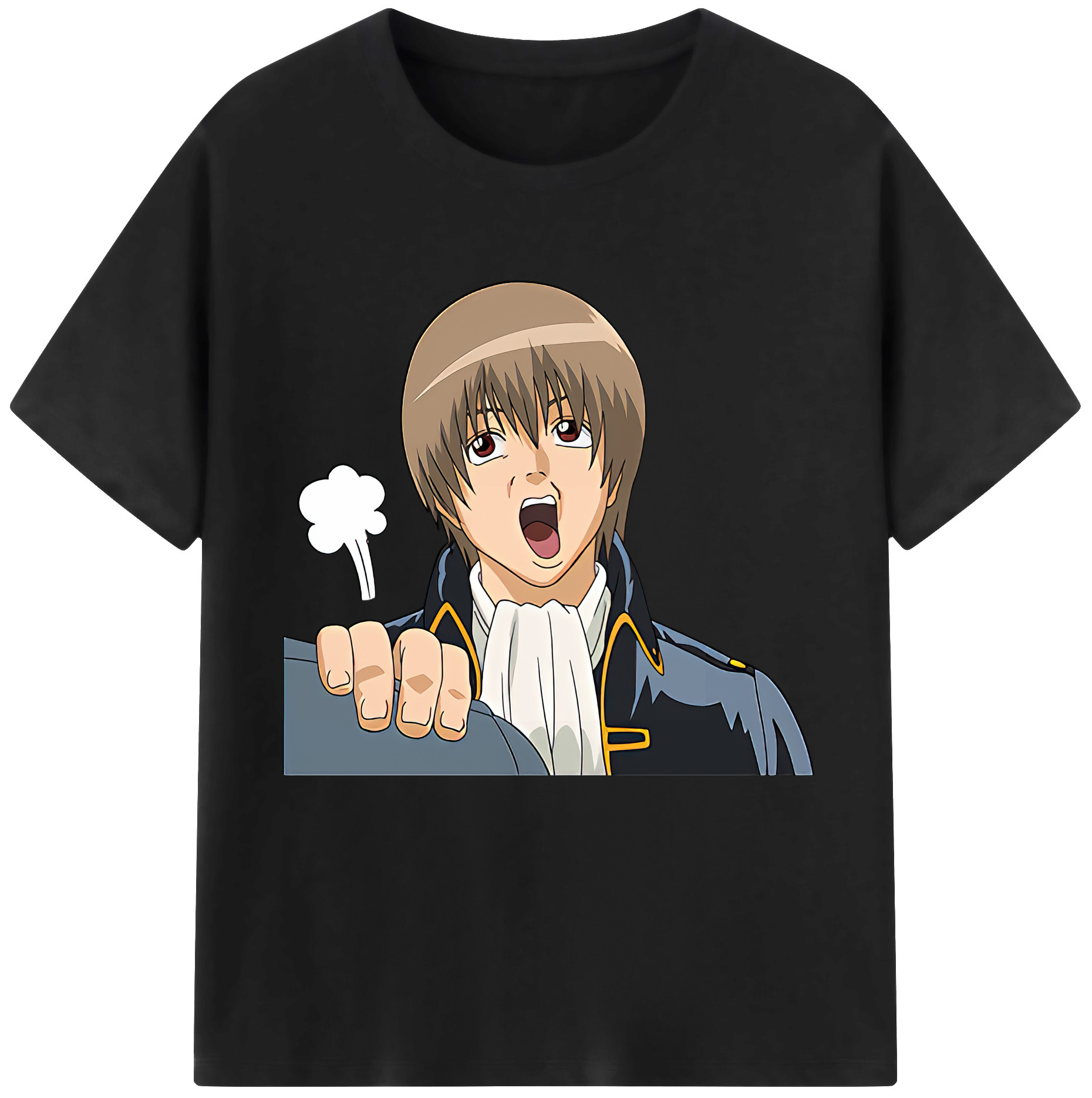（画像用） ぎんたま 坂田銀時（さかたぎんとき） 神楽 志村新八（しむら しんぱち） GINTAMA Sakata Gintoki Kagura Shimura Shinpachi 綿100％半袖Tシャツ（フロントプリント）