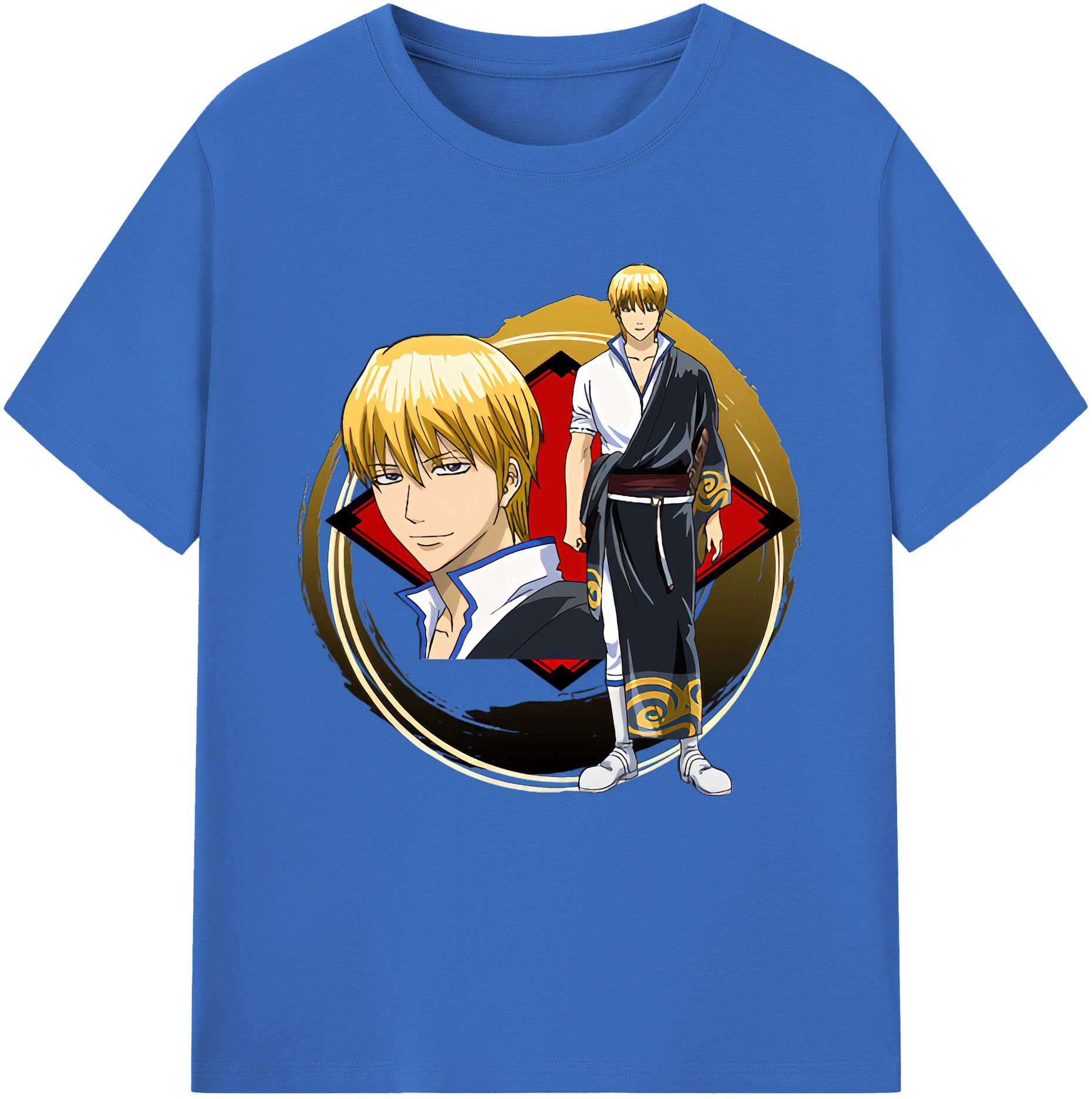 （画像用） ぎんたま 坂田銀時（さかたぎんとき） 神楽 志村新八（しむら しんぱち） GINTAMA Sakata Gintoki Kagura Shimura Shinpachi 綿100％半袖Tシャツ（フロントプリント）