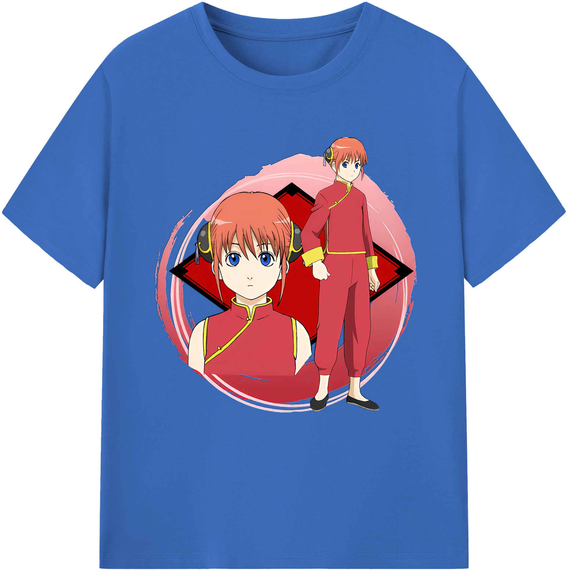 （画像用） ぎんたま 坂田銀時（さかたぎんとき） 神楽 志村新八（しむら しんぱち） GINTAMA Sakata Gintoki Kagura Shimura Shinpachi 綿100％半袖Tシャツ（フロントプリント）