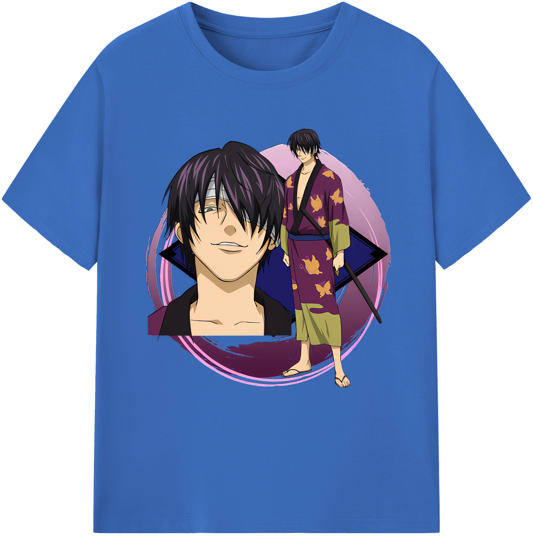 （画像用） ぎんたま 坂田銀時（さかたぎんとき） 神楽 志村新八（しむら しんぱち） GINTAMA Sakata Gintoki Kagura Shimura Shinpachi 綿100％半袖Tシャツ（フロントプリント）