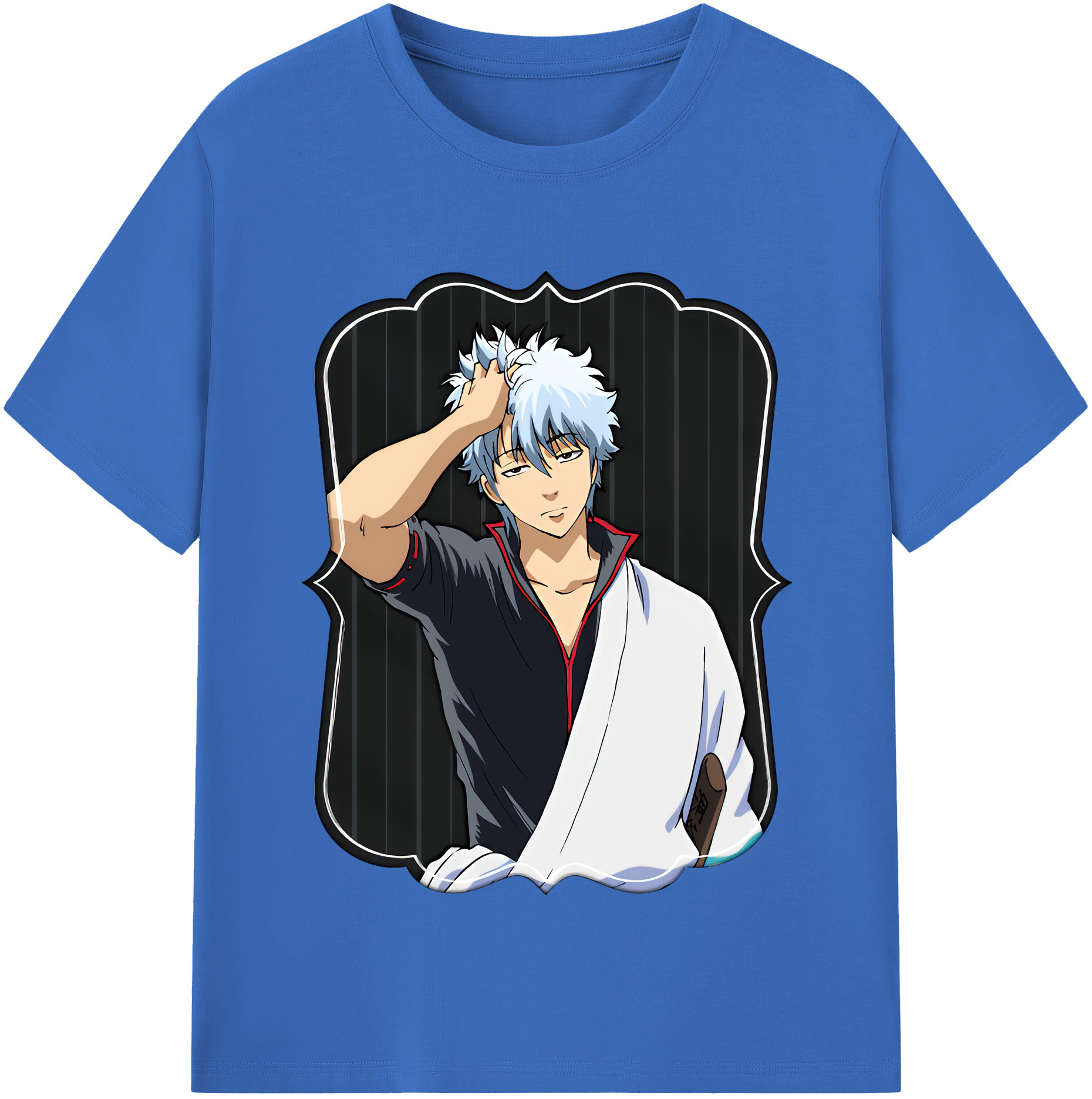 （画像用） ぎんたま 坂田銀時（さかたぎんとき） 神楽 志村新八（しむら しんぱち） GINTAMA Sakata Gintoki Kagura Shimura Shinpachi 綿100％半袖Tシャツ（フロントプリント）