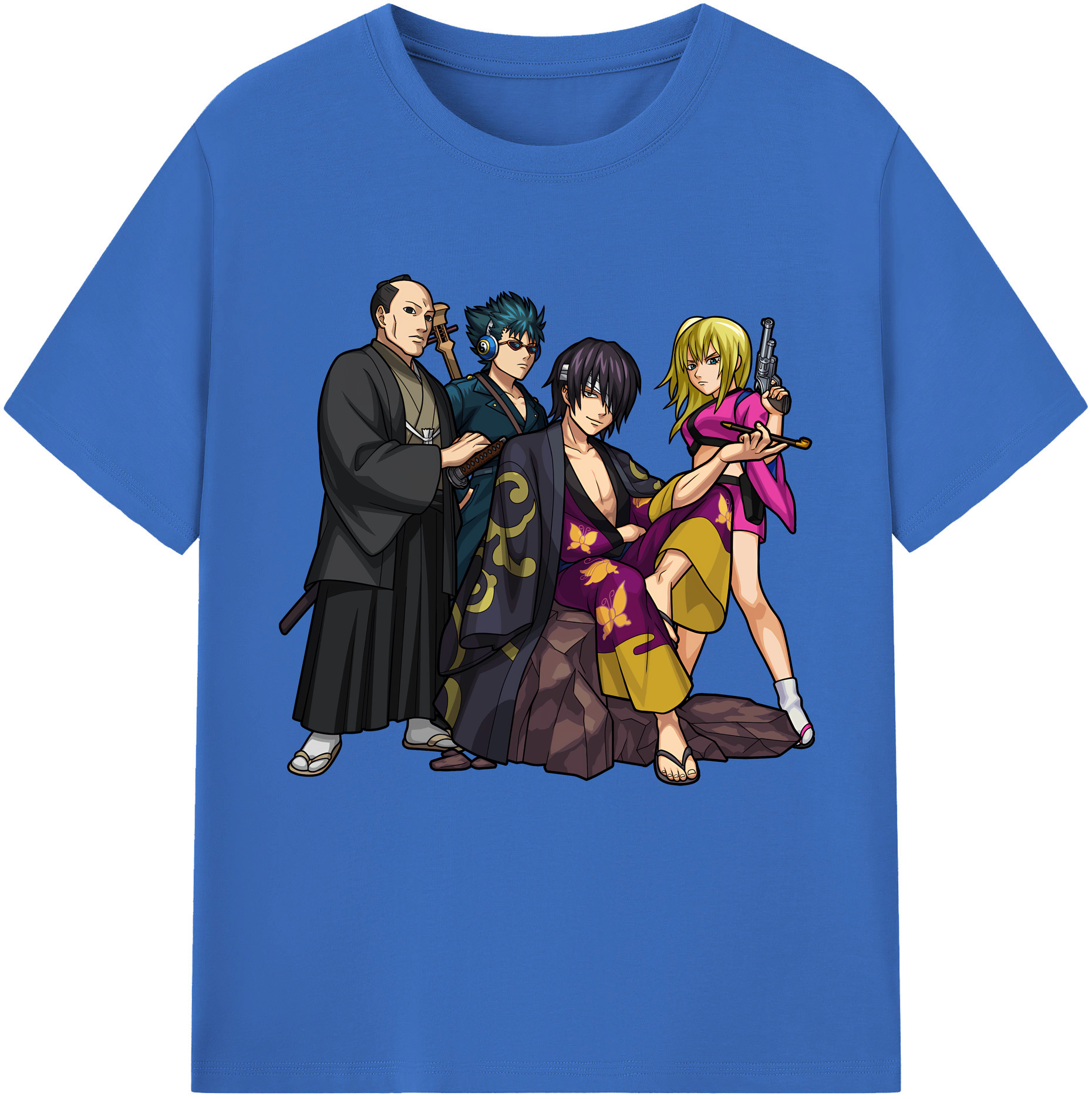 （画像用） ぎんたま 坂田銀時（さかたぎんとき） 神楽 志村新八（しむら しんぱち） GINTAMA Sakata Gintoki Kagura Shimura Shinpachi 綿100％半袖Tシャツ（フロントプリント）