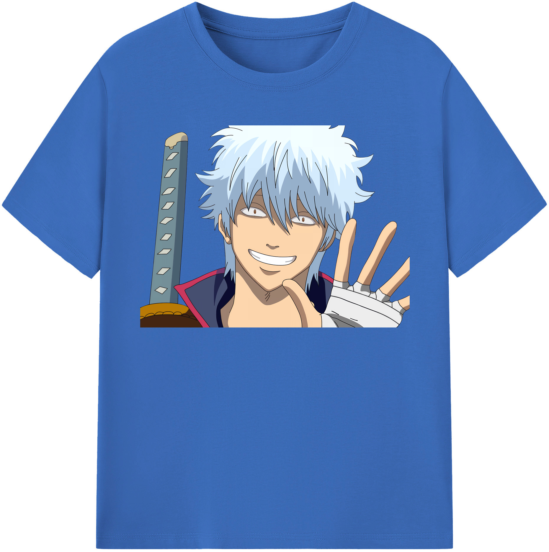 （画像用） ぎんたま 坂田銀時（さかたぎんとき） 神楽 志村新八（しむら しんぱち） GINTAMA Sakata Gintoki Kagura Shimura Shinpachi 綿100％半袖Tシャツ（フロントプリント）