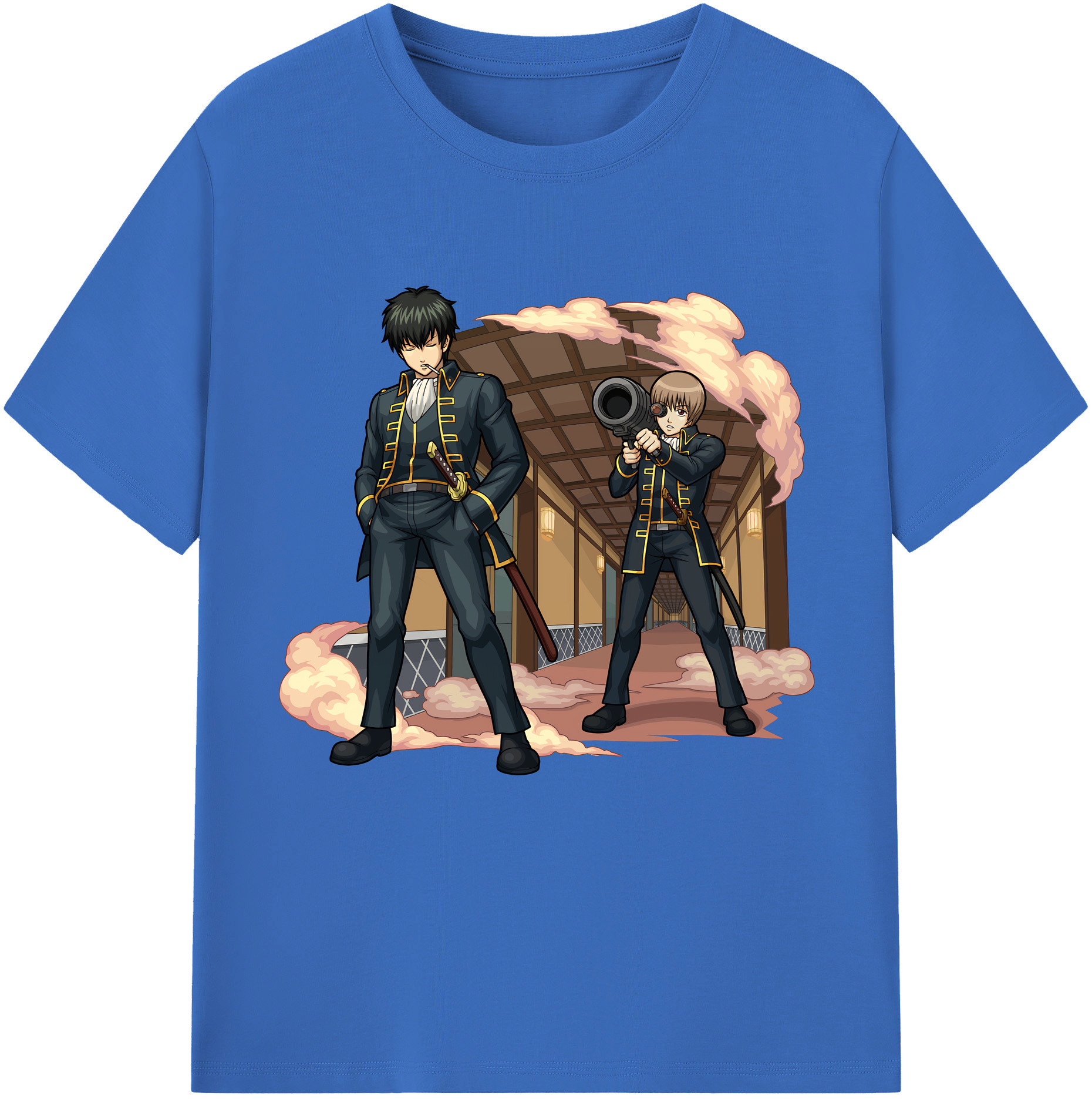 （画像用） ぎんたま 坂田銀時（さかたぎんとき） 神楽 志村新八（しむら しんぱち） GINTAMA Sakata Gintoki Kagura Shimura Shinpachi 綿100％半袖Tシャツ（フロントプリント）