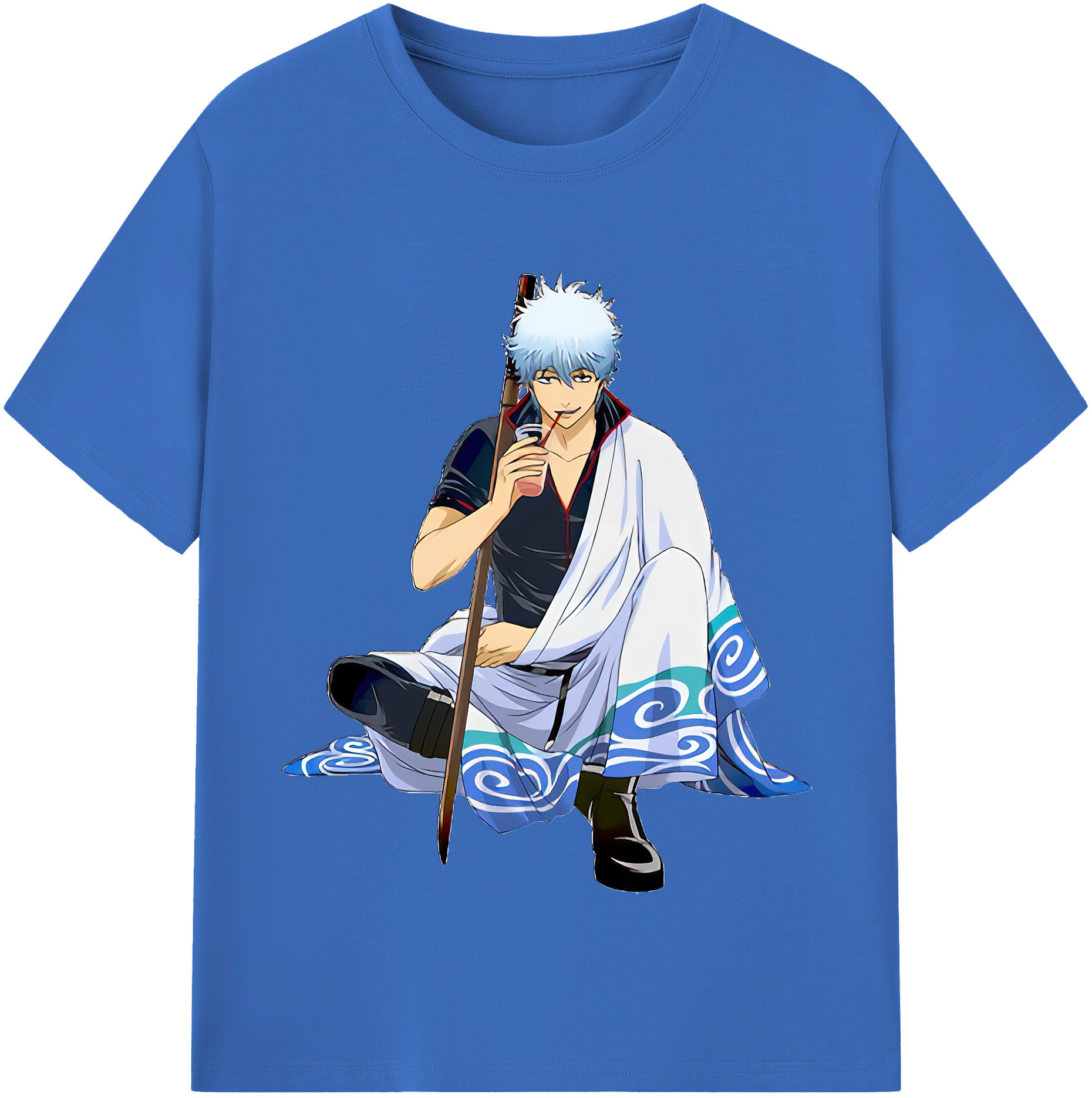 （画像用） ぎんたま 坂田銀時（さかたぎんとき） 神楽 志村新八（しむら しんぱち） GINTAMA Sakata Gintoki Kagura Shimura Shinpachi 綿100％半袖Tシャツ（フロントプリント）