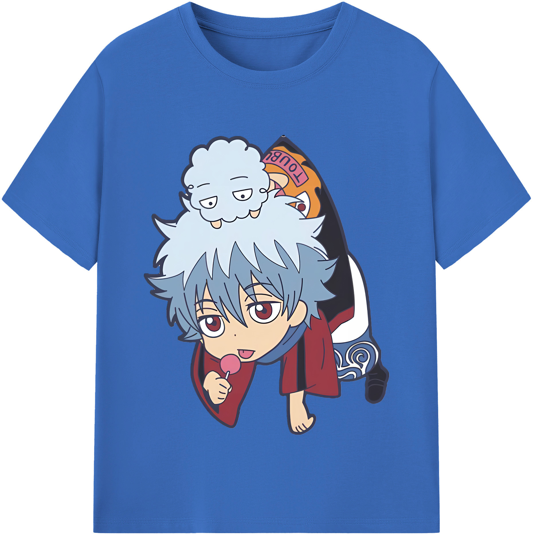 （画像用） ぎんたま 坂田銀時（さかたぎんとき） 神楽 志村新八（しむら しんぱち） GINTAMA Sakata Gintoki Kagura Shimura Shinpachi 綿100％半袖Tシャツ（フロントプリント）