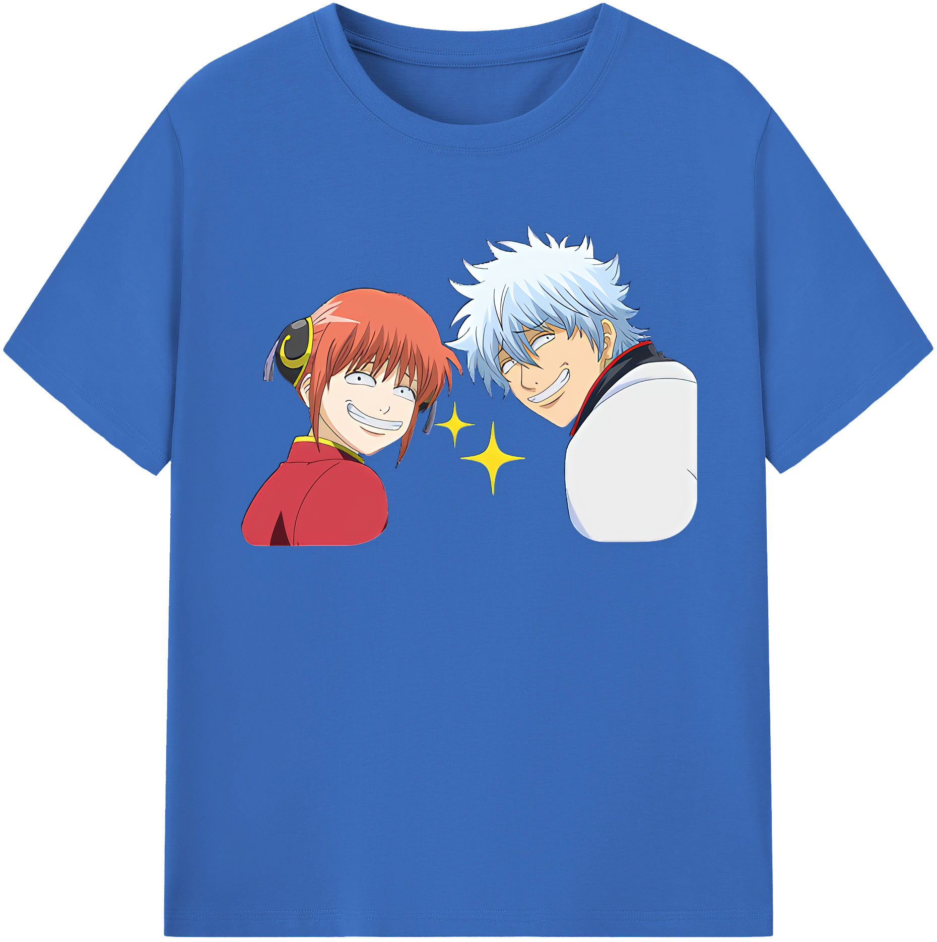 （画像用） ぎんたま 坂田銀時（さかたぎんとき） 神楽 志村新八（しむら しんぱち） GINTAMA Sakata Gintoki Kagura Shimura Shinpachi 綿100％半袖Tシャツ（フロントプリント）
