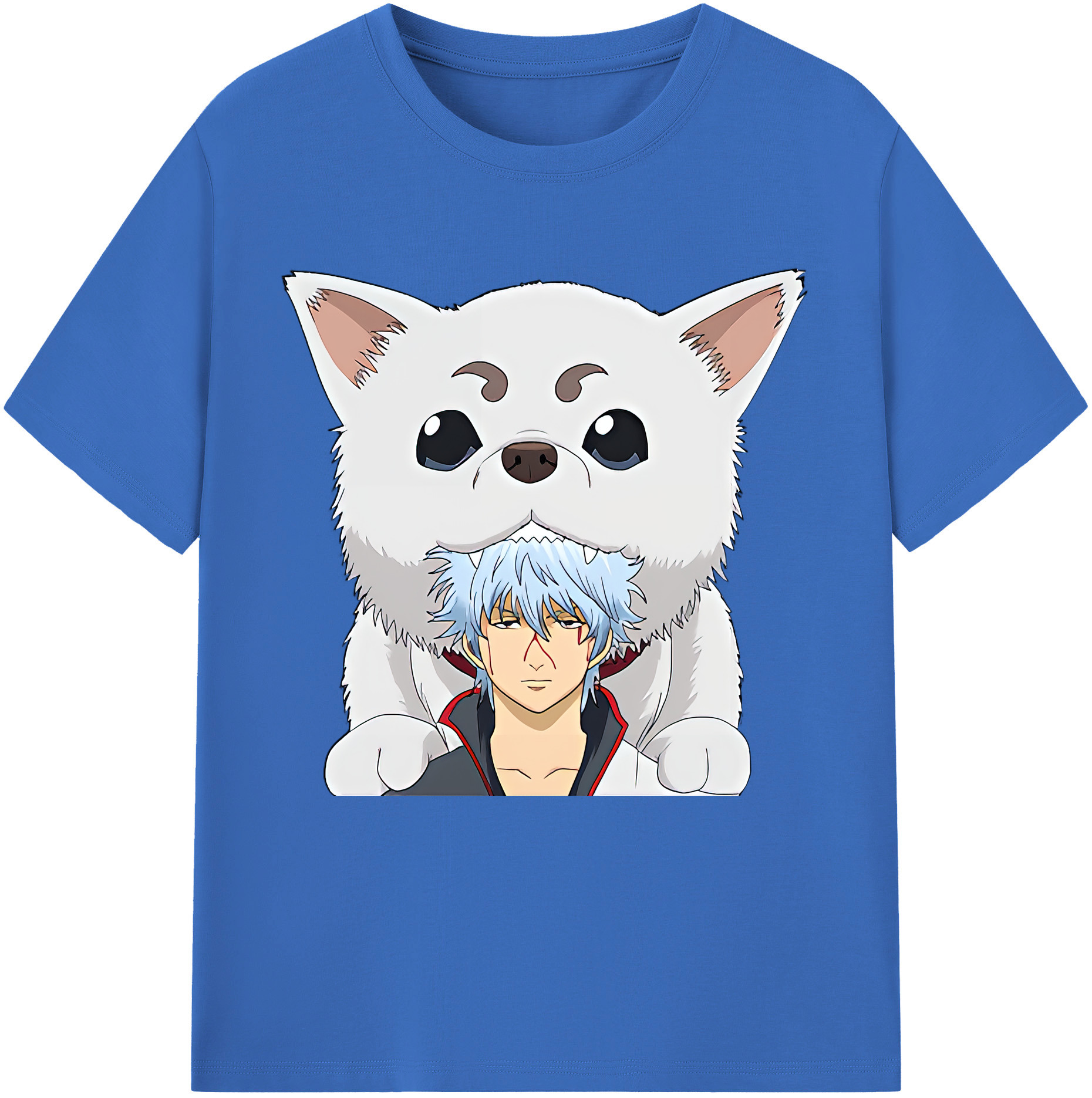 （画像用） ぎんたま 坂田銀時（さかたぎんとき） 神楽 志村新八（しむら しんぱち） GINTAMA Sakata Gintoki Kagura Shimura Shinpachi 綿100％半袖Tシャツ（フロントプリント）