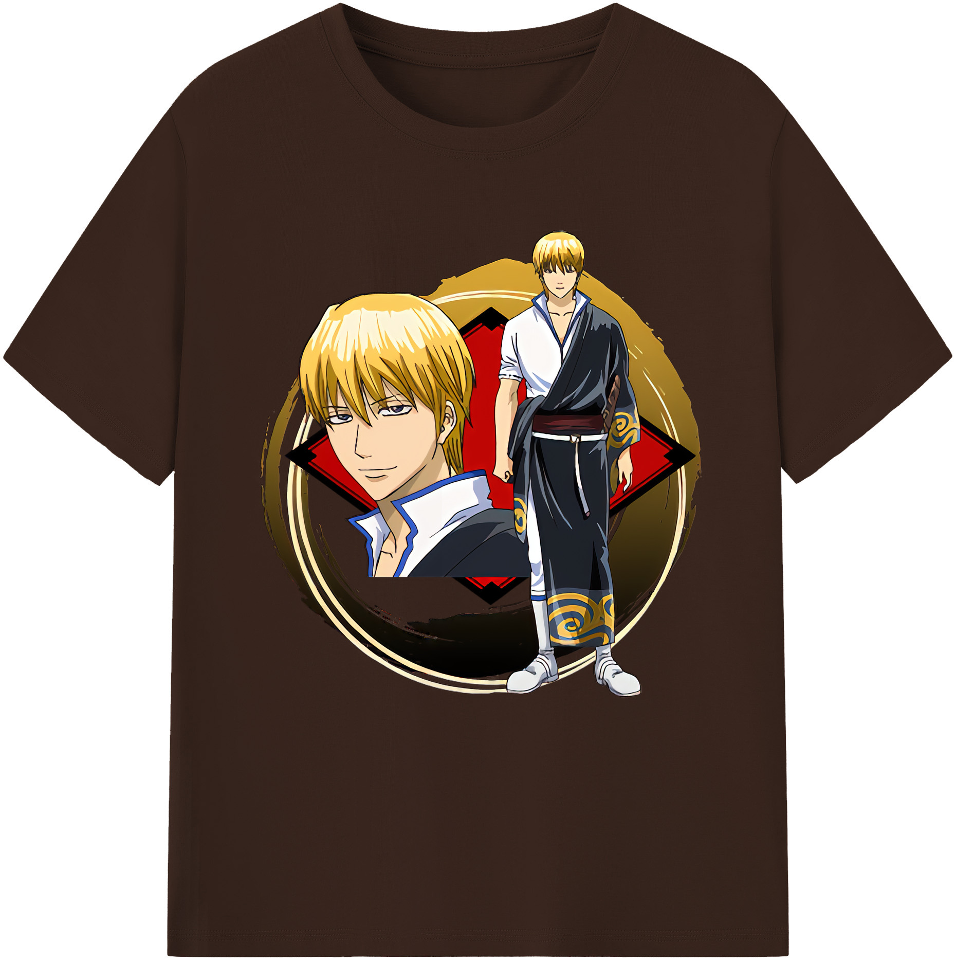 （画像用） ぎんたま 坂田銀時（さかたぎんとき） 神楽 志村新八（しむら しんぱち） GINTAMA Sakata Gintoki Kagura Shimura Shinpachi 綿100％半袖Tシャツ（フロントプリント）