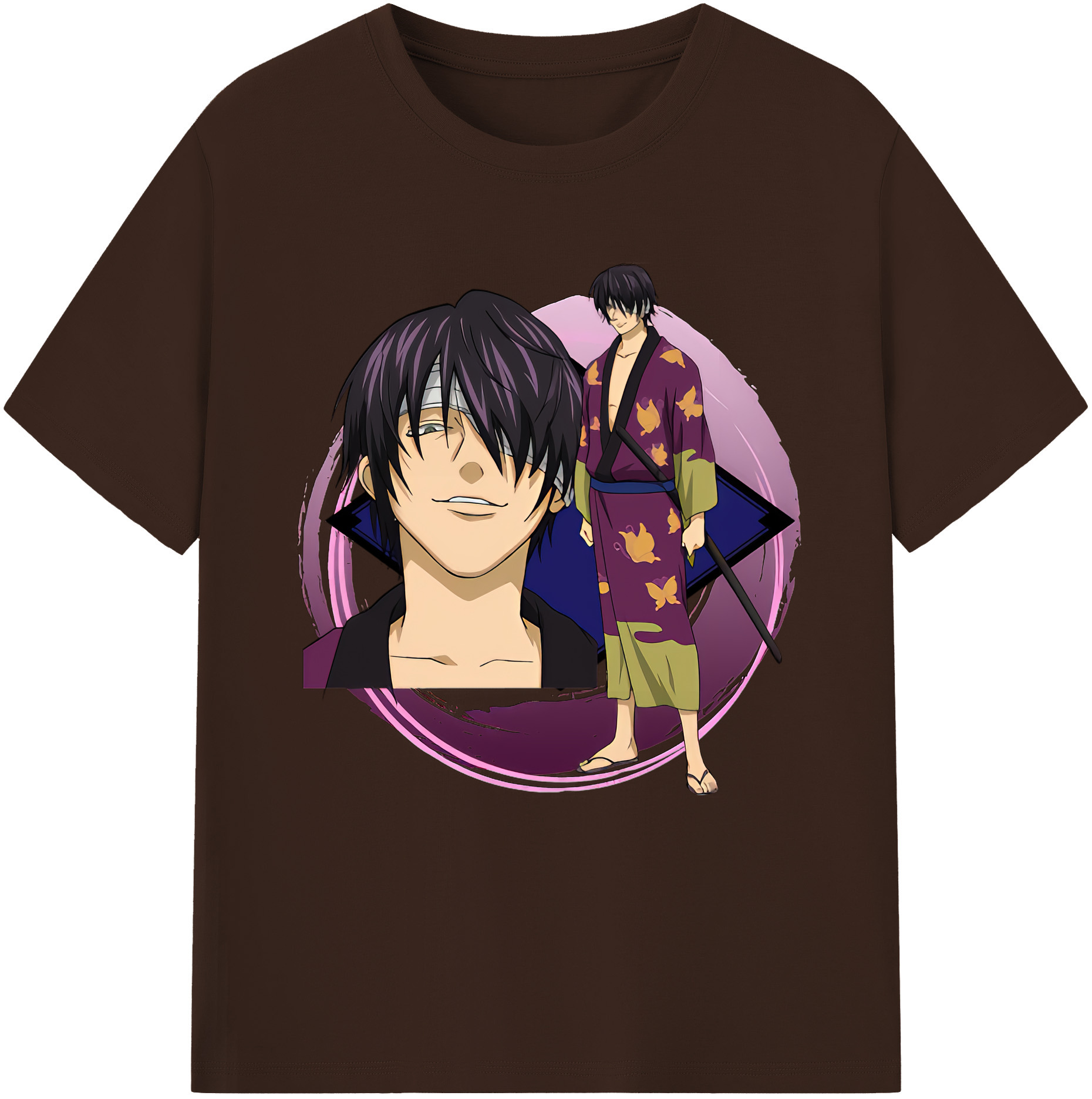 （画像用） ぎんたま 坂田銀時（さかたぎんとき） 神楽 志村新八（しむら しんぱち） GINTAMA Sakata Gintoki Kagura Shimura Shinpachi 綿100％半袖Tシャツ（フロントプリント）