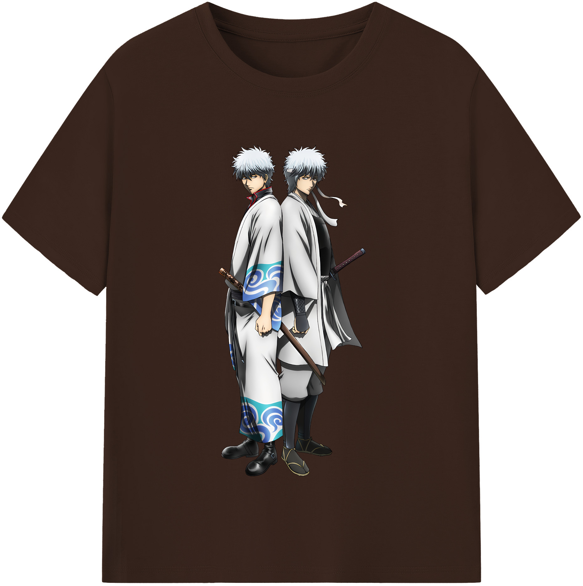 （画像用） ぎんたま 坂田銀時（さかたぎんとき） 神楽 志村新八（しむら しんぱち） GINTAMA Sakata Gintoki Kagura Shimura Shinpachi 綿100％半袖Tシャツ（フロントプリント）