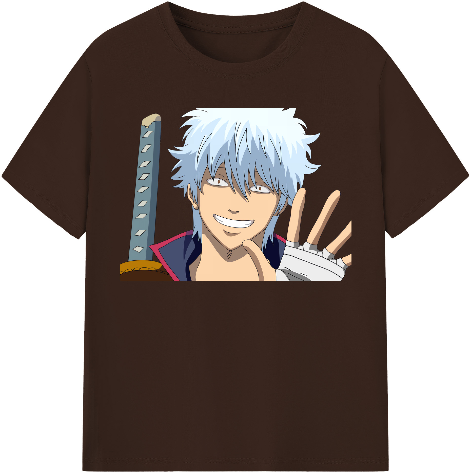 （画像用） ぎんたま 坂田銀時（さかたぎんとき） 神楽 志村新八（しむら しんぱち） GINTAMA Sakata Gintoki Kagura Shimura Shinpachi 綿100％半袖Tシャツ（フロントプリント）