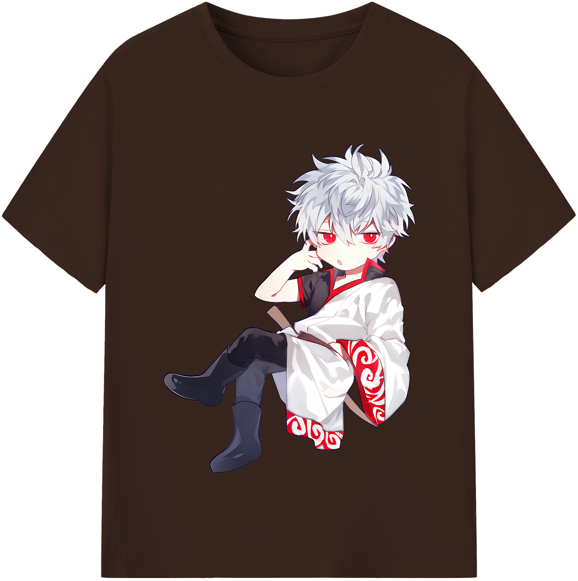 （画像用） ぎんたま 坂田銀時（さかたぎんとき） 神楽 志村新八（しむら しんぱち） GINTAMA Sakata Gintoki Kagura Shimura Shinpachi 綿100％半袖Tシャツ（フロントプリント）