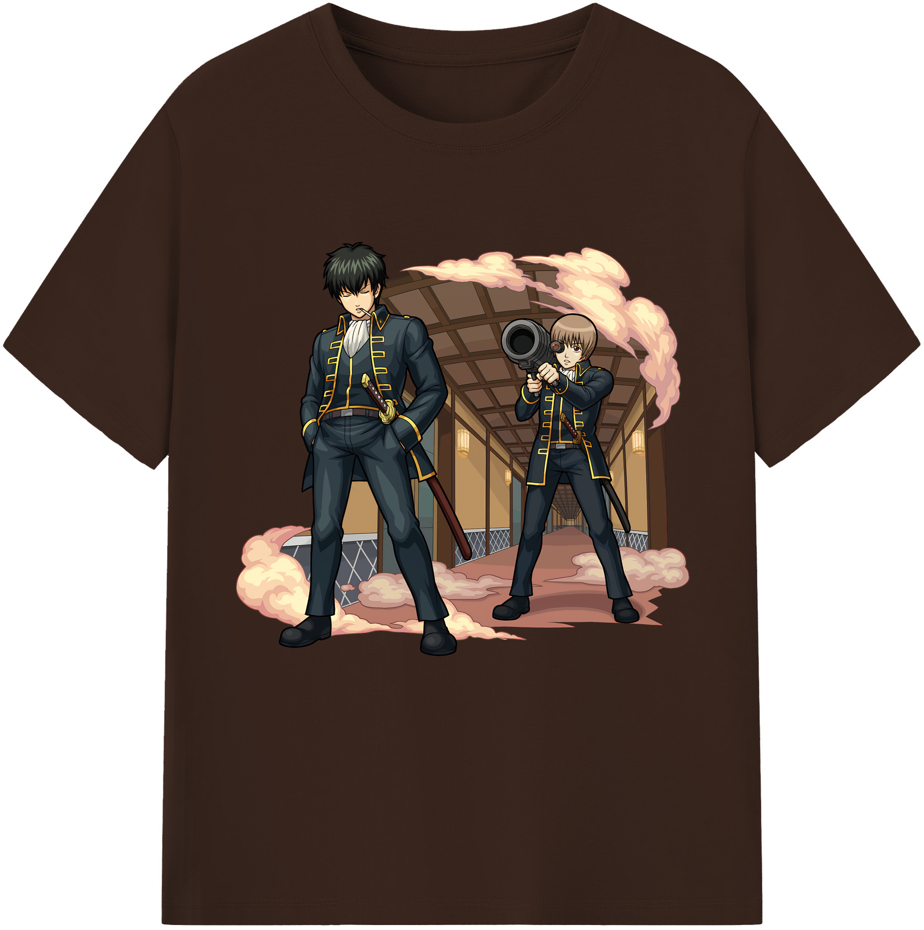 （画像用） ぎんたま 坂田銀時（さかたぎんとき） 神楽 志村新八（しむら しんぱち） GINTAMA Sakata Gintoki Kagura Shimura Shinpachi 綿100％半袖Tシャツ（フロントプリント）