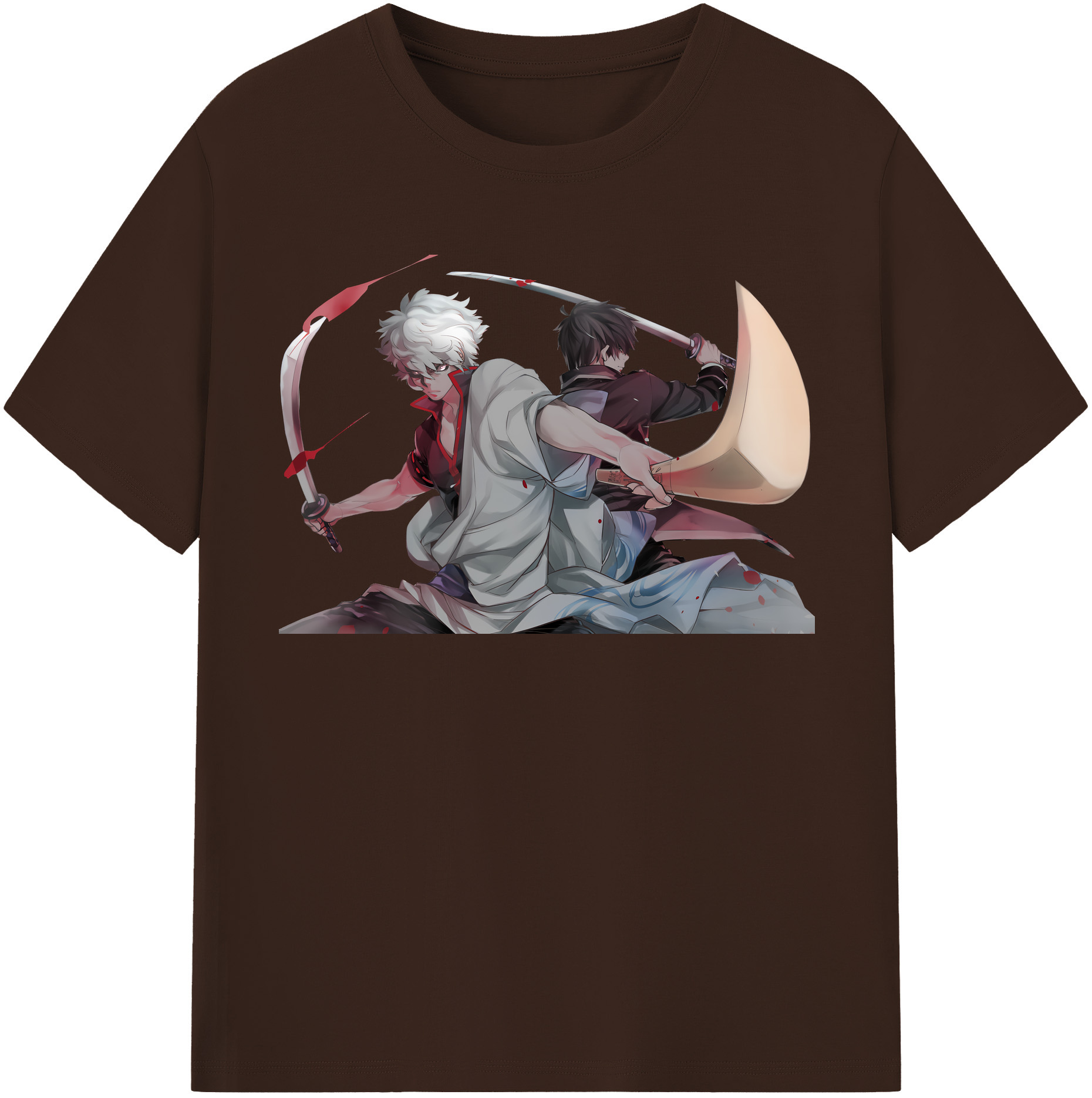 （画像用） ぎんたま 坂田銀時（さかたぎんとき） 神楽 志村新八（しむら しんぱち） GINTAMA Sakata Gintoki Kagura Shimura Shinpachi 綿100％半袖Tシャツ（フロントプリント）