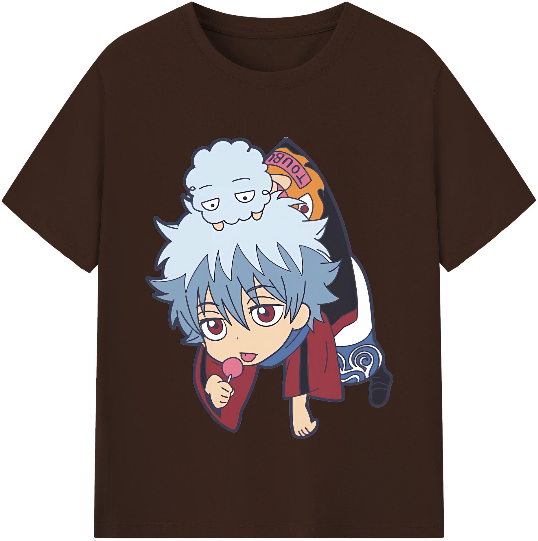 （画像用） ぎんたま 坂田銀時（さかたぎんとき） 神楽 志村新八（しむら しんぱち） GINTAMA Sakata Gintoki Kagura Shimura Shinpachi 綿100％半袖Tシャツ（フロントプリント）