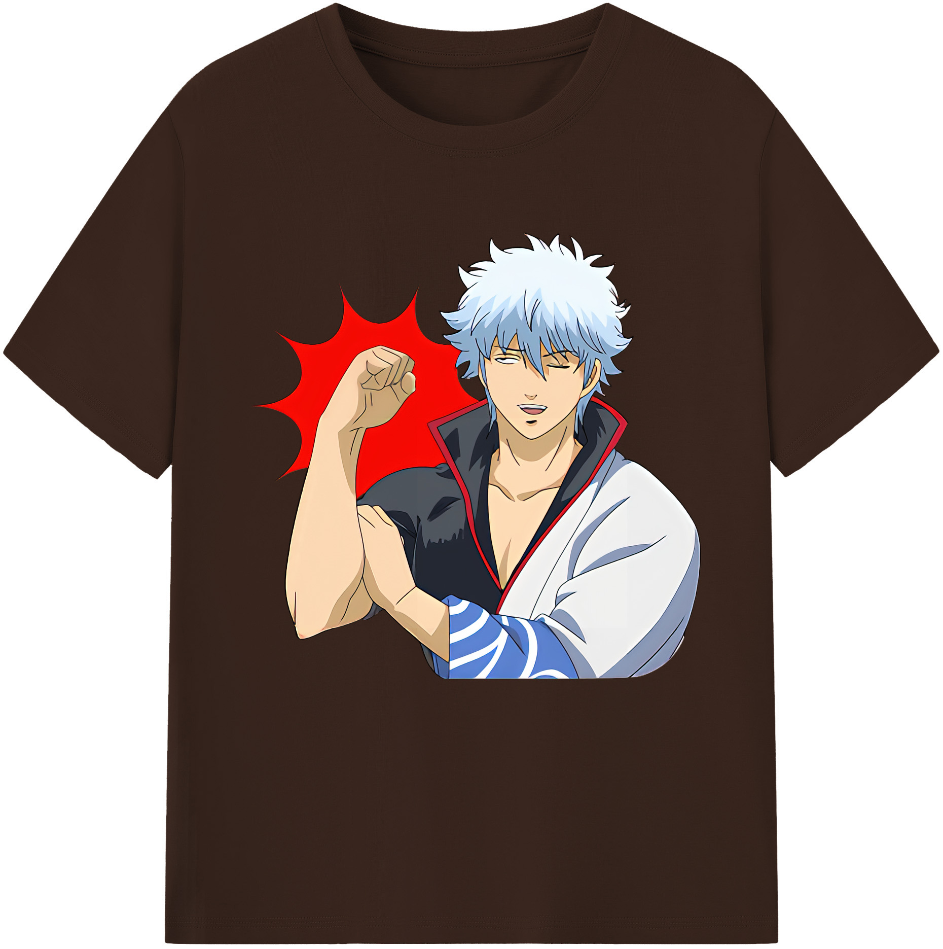 （画像用） ぎんたま 坂田銀時（さかたぎんとき） 神楽 志村新八（しむら しんぱち） GINTAMA Sakata Gintoki Kagura Shimura Shinpachi 綿100％半袖Tシャツ（フロントプリント）