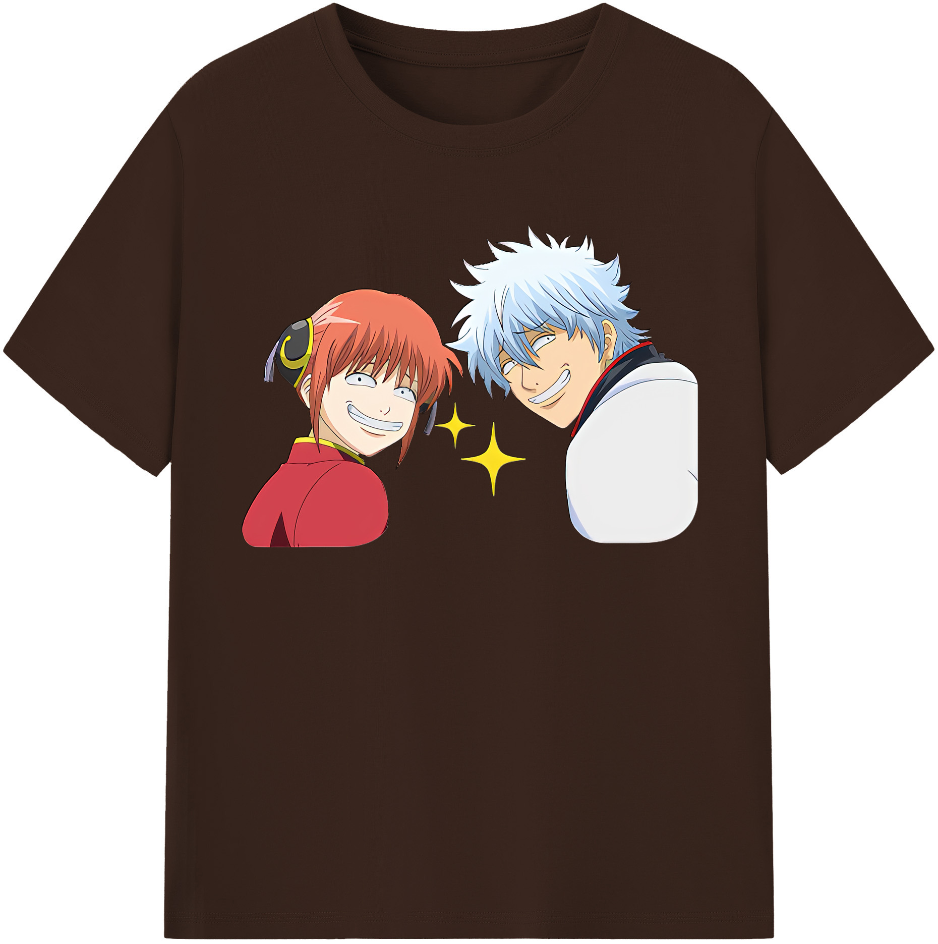 （画像用） ぎんたま 坂田銀時（さかたぎんとき） 神楽 志村新八（しむら しんぱち） GINTAMA Sakata Gintoki Kagura Shimura Shinpachi 綿100％半袖Tシャツ（フロントプリント）