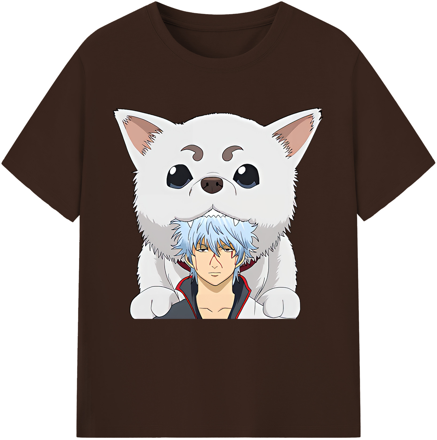 （画像用） ぎんたま 坂田銀時（さかたぎんとき） 神楽 志村新八（しむら しんぱち） GINTAMA Sakata Gintoki Kagura Shimura Shinpachi 綿100％半袖Tシャツ（フロントプリント）
