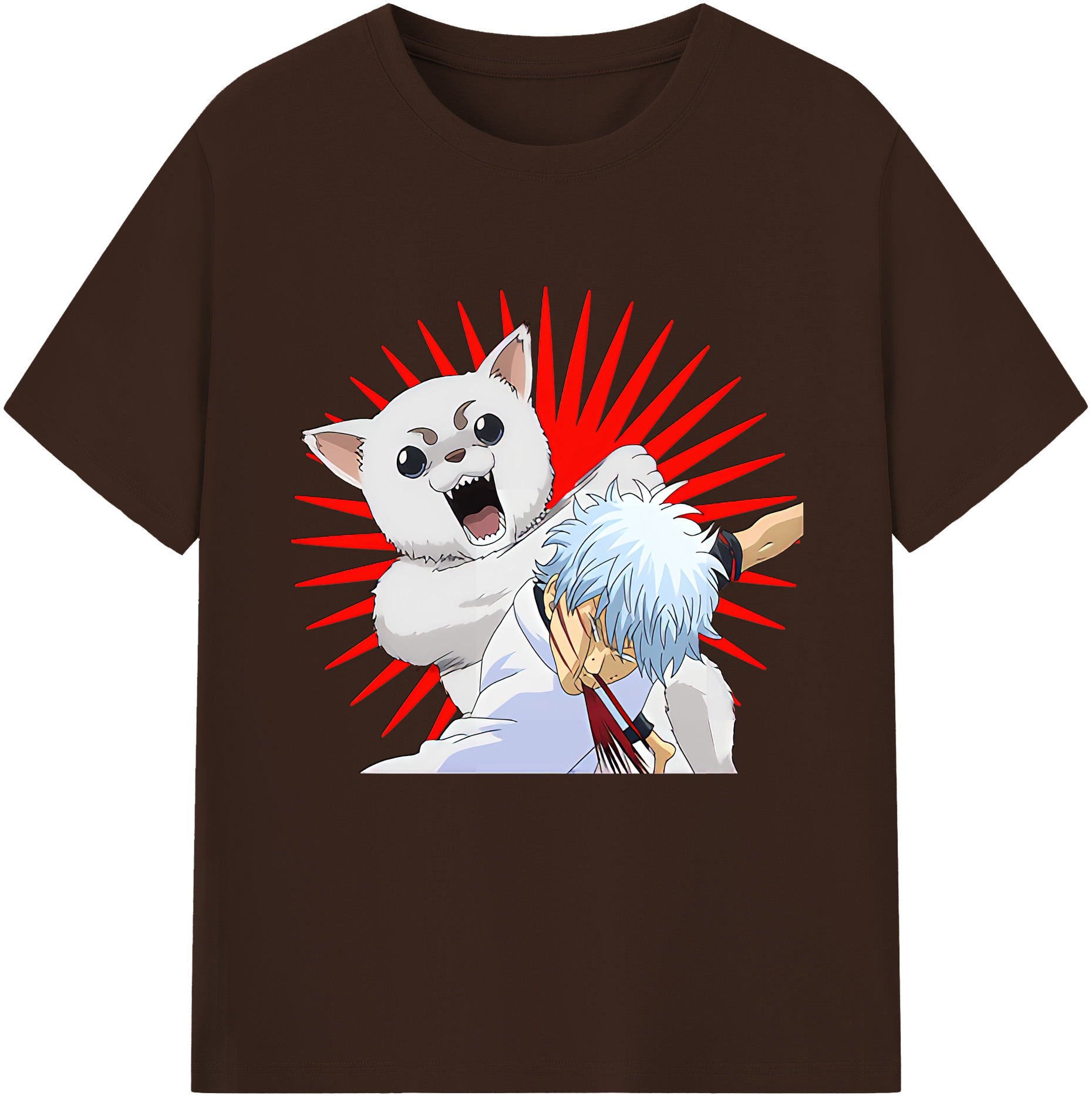 （画像用） ぎんたま 坂田銀時（さかたぎんとき） 神楽 志村新八（しむら しんぱち） GINTAMA Sakata Gintoki Kagura Shimura Shinpachi 綿100％半袖Tシャツ（フロントプリント）