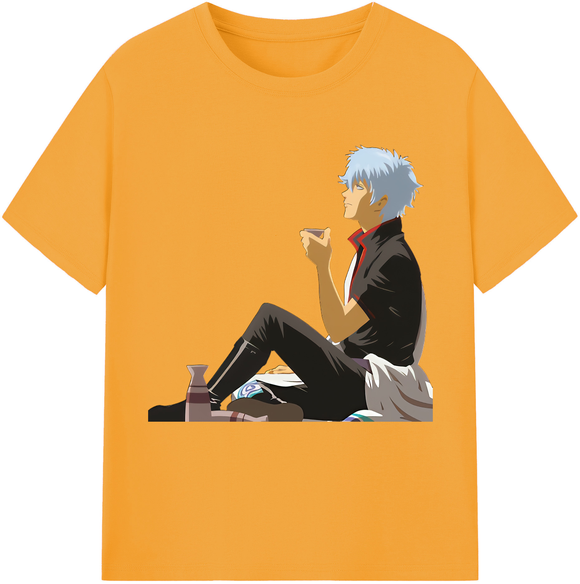 （画像用） ぎんたま 坂田銀時（さかたぎんとき） 神楽 志村新八（しむら しんぱち） GINTAMA Sakata Gintoki Kagura Shimura Shinpachi 綿100％半袖Tシャツ（フロントプリント）