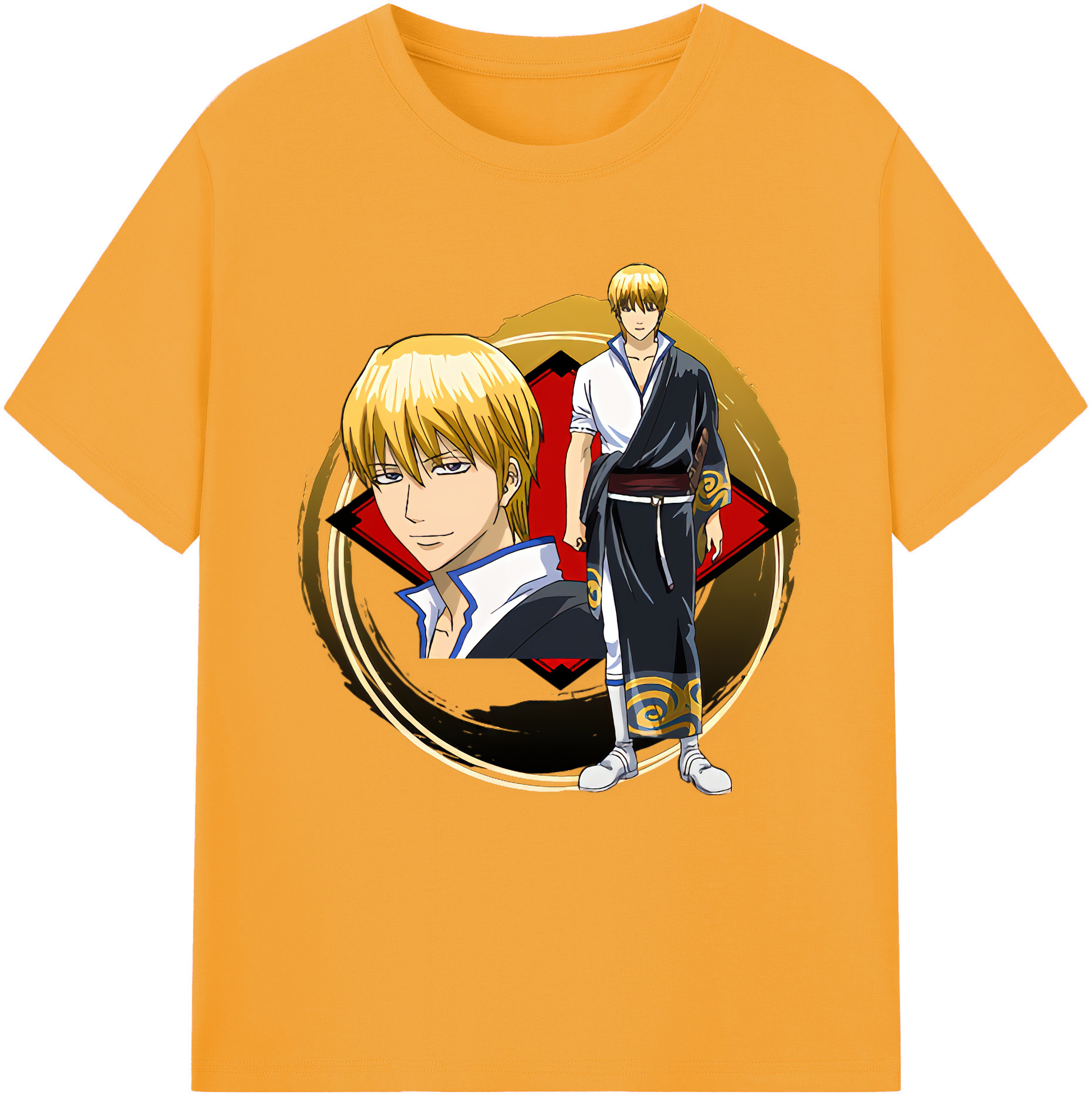 （画像用） ぎんたま 坂田銀時（さかたぎんとき） 神楽 志村新八（しむら しんぱち） GINTAMA Sakata Gintoki Kagura Shimura Shinpachi 綿100％半袖Tシャツ（フロントプリント）