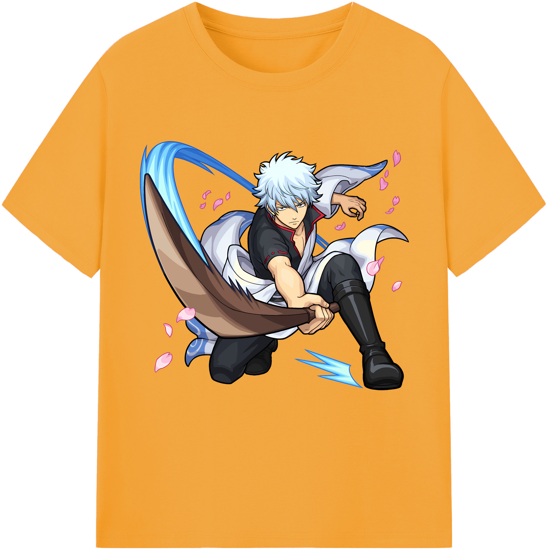 （画像用） ぎんたま 坂田銀時（さかたぎんとき） 神楽 志村新八（しむら しんぱち） GINTAMA Sakata Gintoki Kagura Shimura Shinpachi 綿100％半袖Tシャツ（フロントプリント）