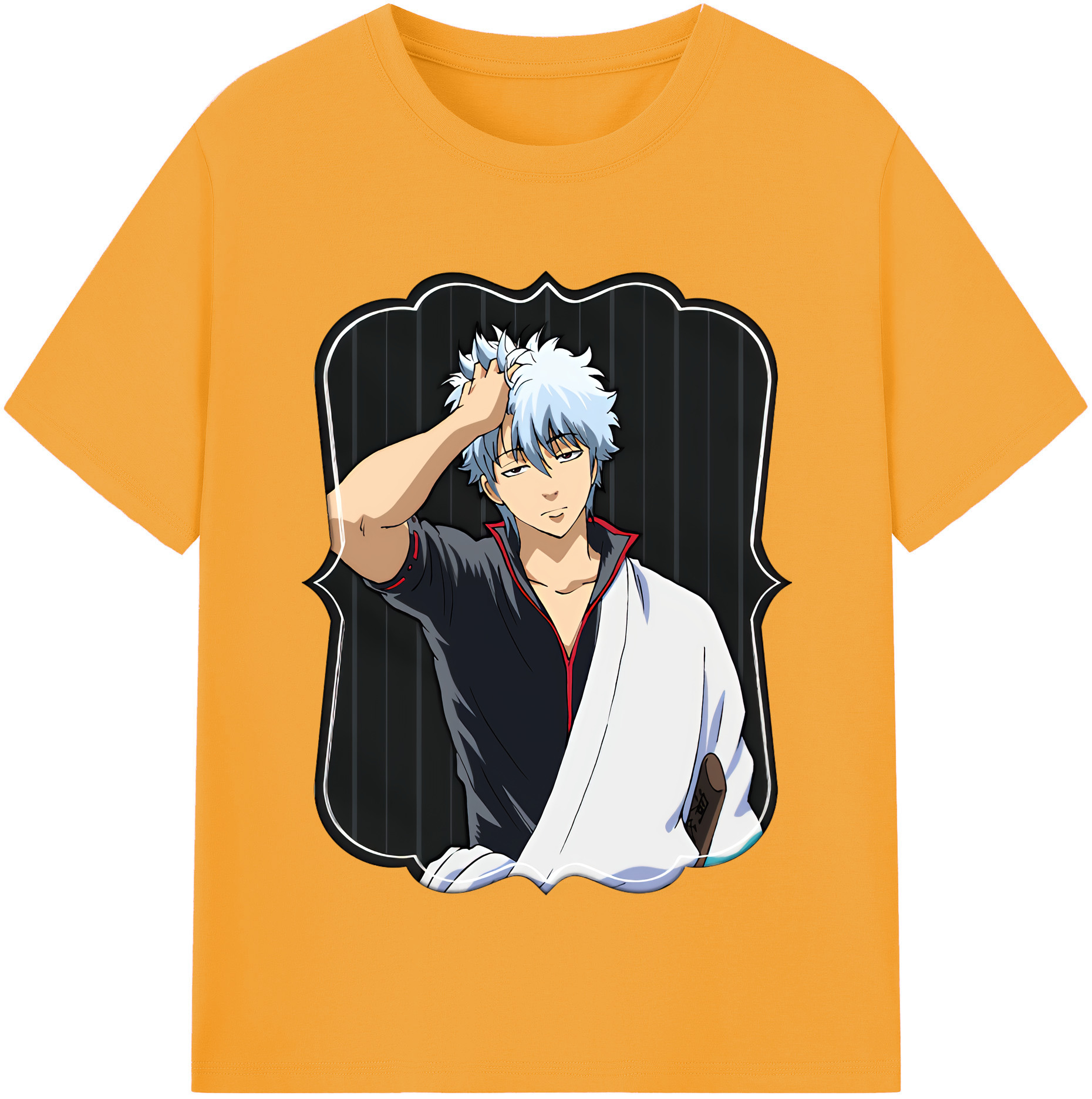 （画像用） ぎんたま 坂田銀時（さかたぎんとき） 神楽 志村新八（しむら しんぱち） GINTAMA Sakata Gintoki Kagura Shimura Shinpachi 綿100％半袖Tシャツ（フロントプリント）