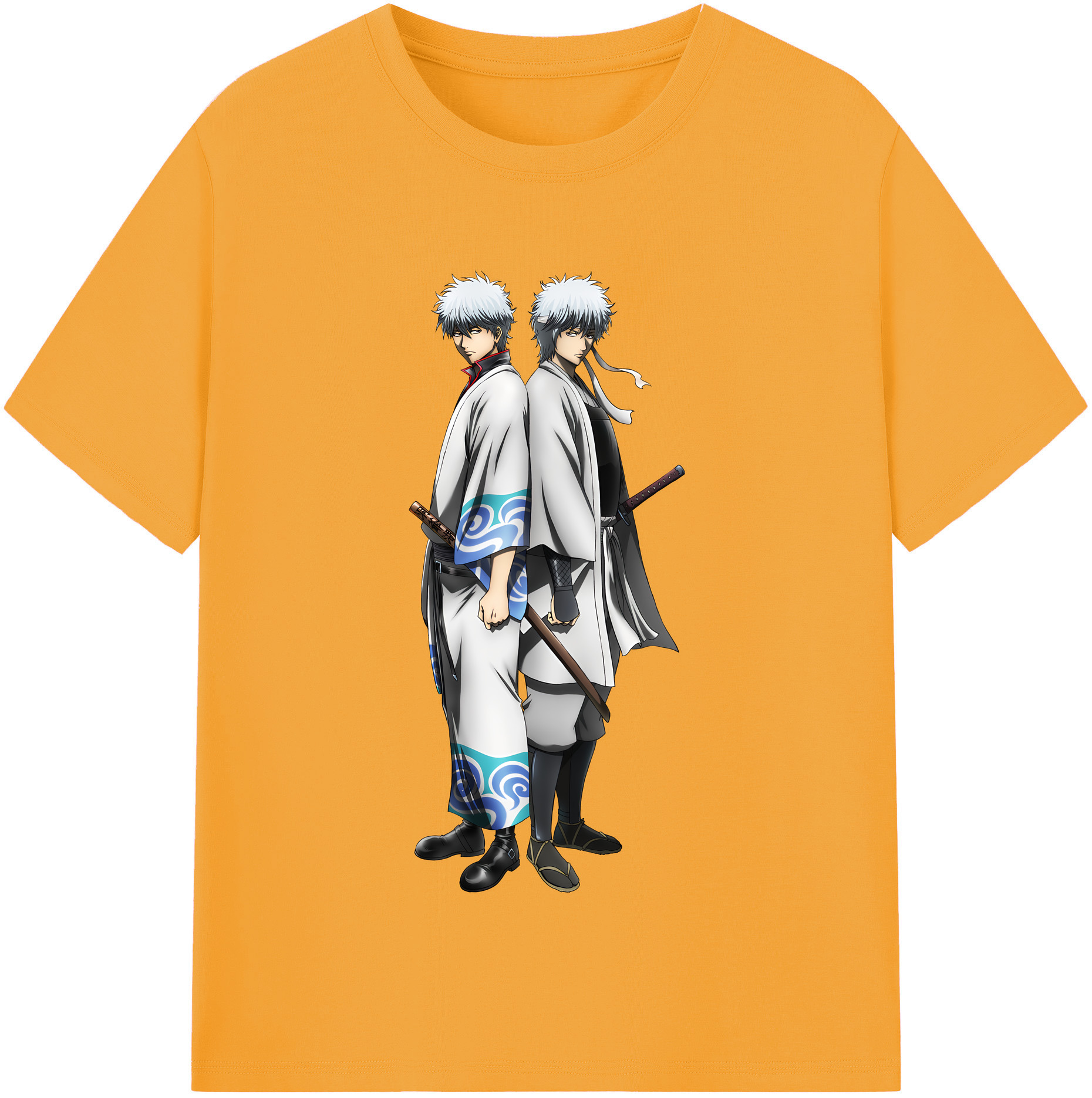 （画像用） ぎんたま 坂田銀時（さかたぎんとき） 神楽 志村新八（しむら しんぱち） GINTAMA Sakata Gintoki Kagura Shimura Shinpachi 綿100％半袖Tシャツ（フロントプリント）