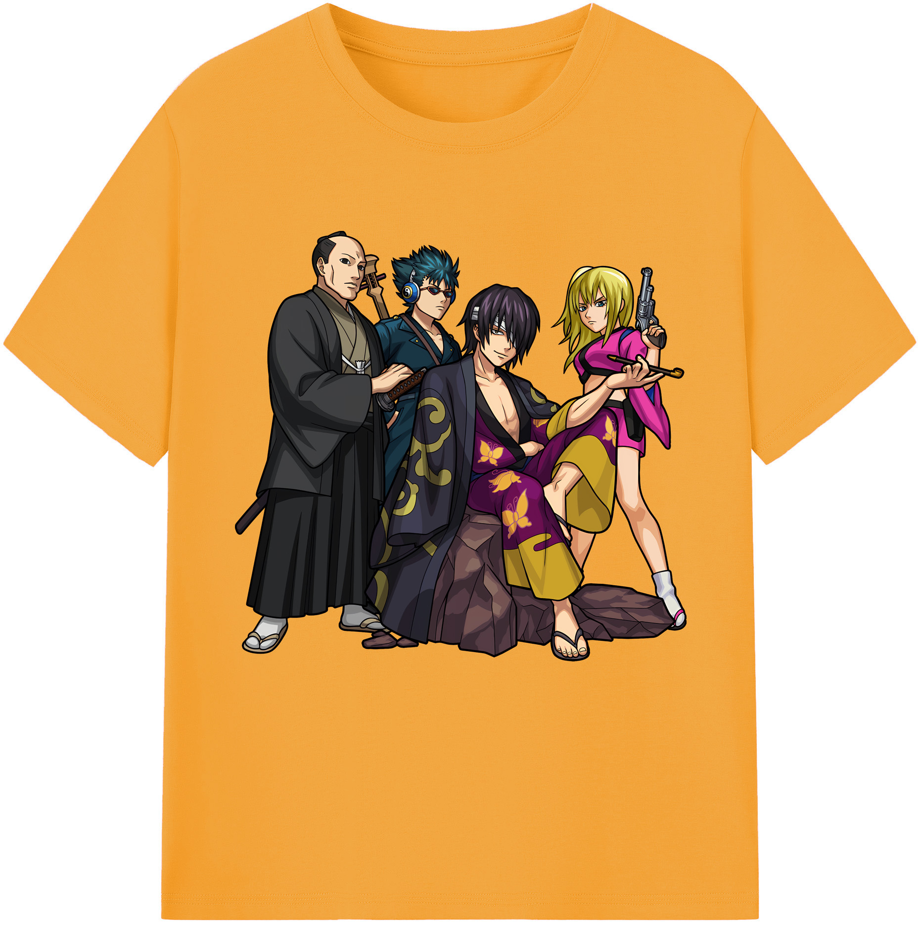 （画像用） ぎんたま 坂田銀時（さかたぎんとき） 神楽 志村新八（しむら しんぱち） GINTAMA Sakata Gintoki Kagura Shimura Shinpachi 綿100％半袖Tシャツ（フロントプリント）