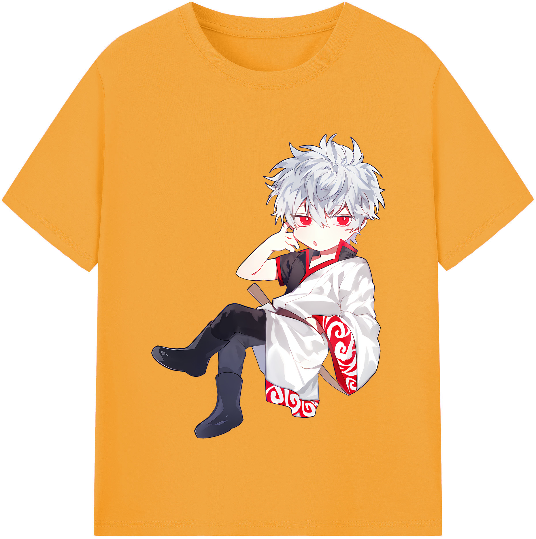 （画像用） ぎんたま 坂田銀時（さかたぎんとき） 神楽 志村新八（しむら しんぱち） GINTAMA Sakata Gintoki Kagura Shimura Shinpachi 綿100％半袖Tシャツ（フロントプリント）