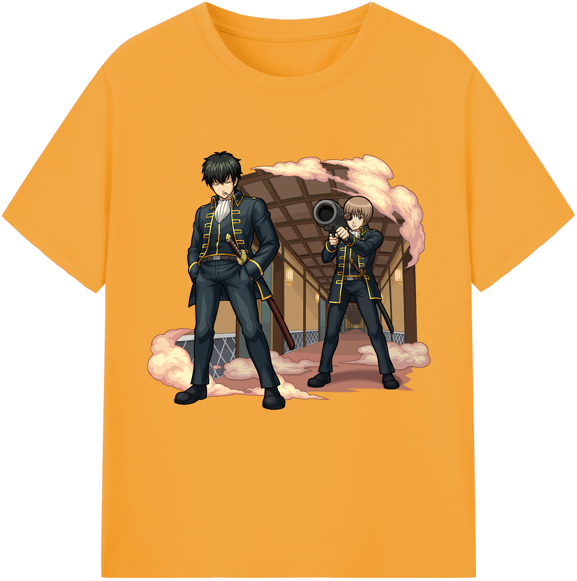 （画像用） ぎんたま 坂田銀時（さかたぎんとき） 神楽 志村新八（しむら しんぱち） GINTAMA Sakata Gintoki Kagura Shimura Shinpachi 綿100％半袖Tシャツ（フロントプリント）