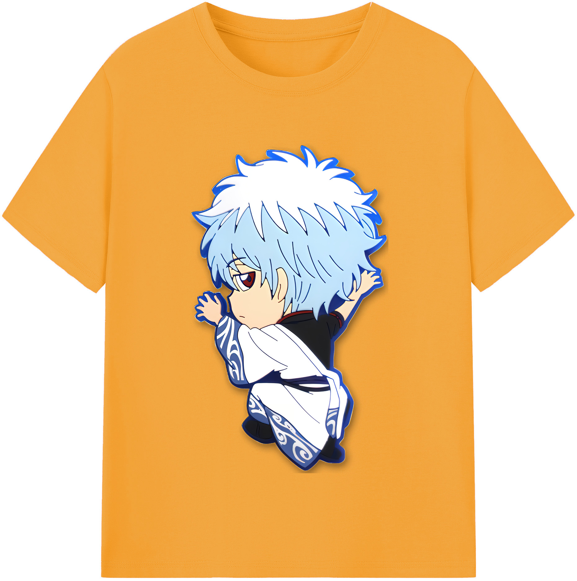 （画像用） ぎんたま 坂田銀時（さかたぎんとき） 神楽 志村新八（しむら しんぱち） GINTAMA Sakata Gintoki Kagura Shimura Shinpachi 綿100％半袖Tシャツ（フロントプリント）
